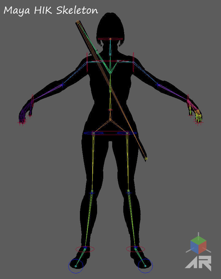 Android Geisha Low-poly 3D model_16