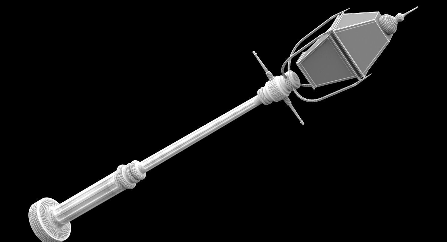 Lamp 135 street park 3D model_5