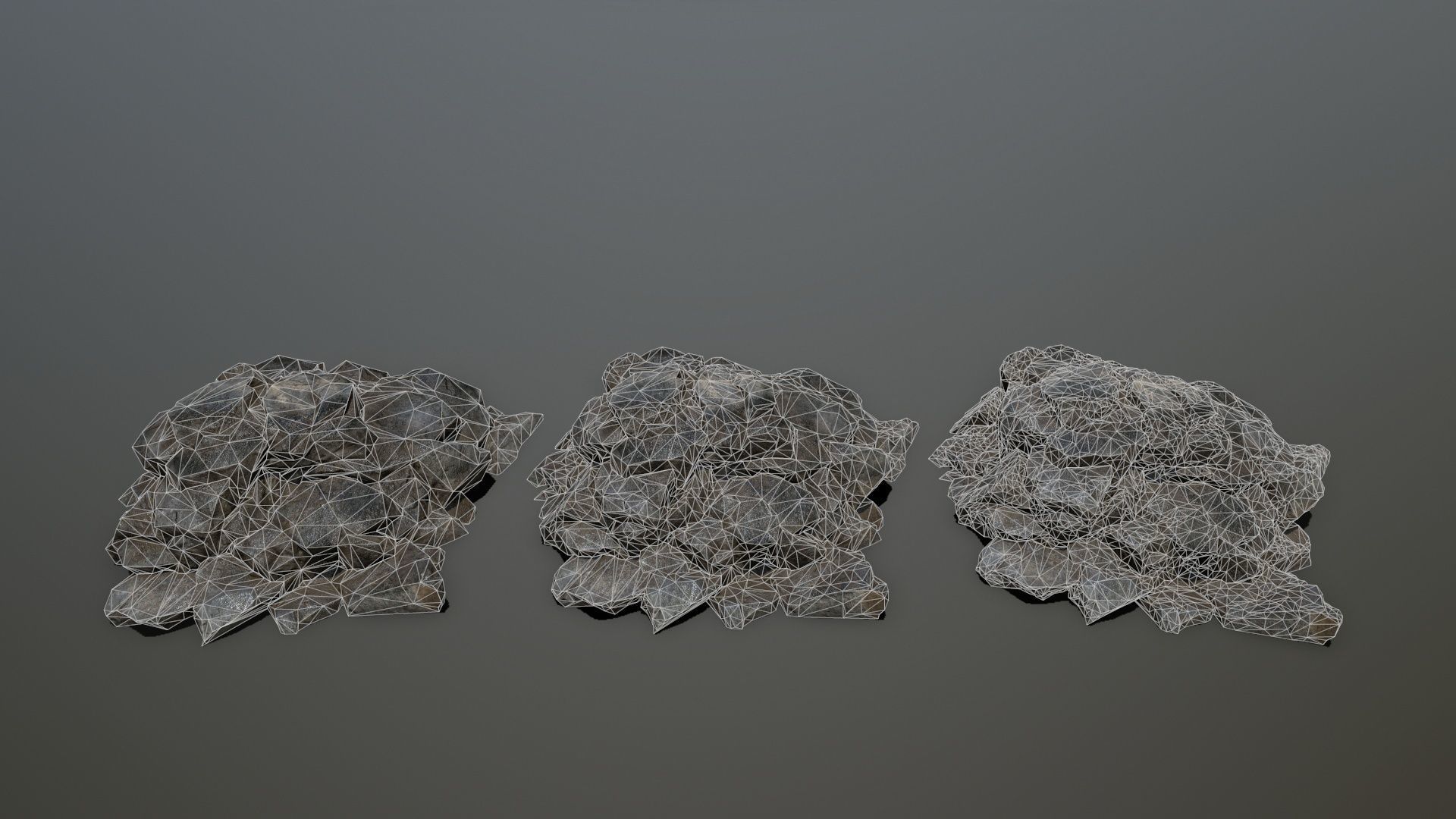 cliff rock set Low-poly 3D model_35