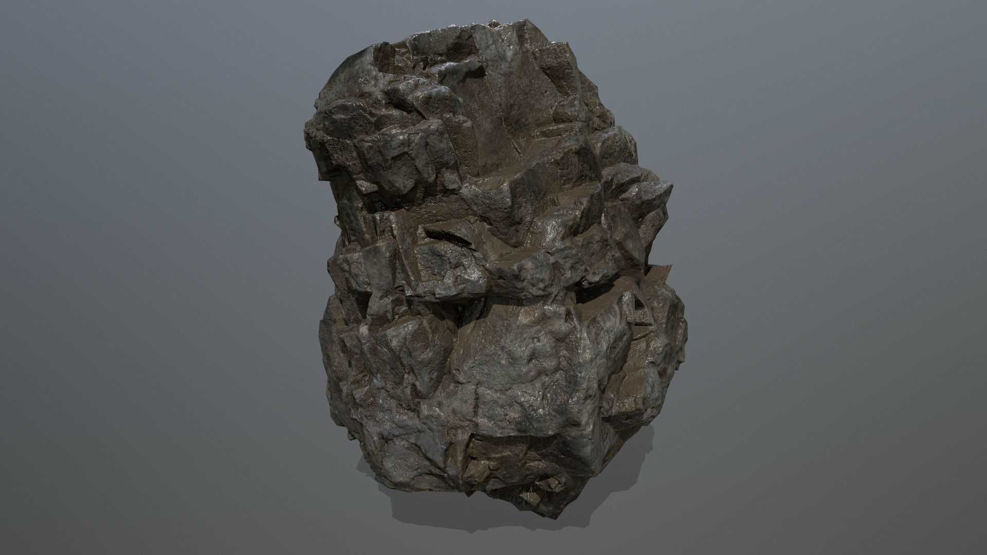 cliff rock set Low-poly 3D model_32