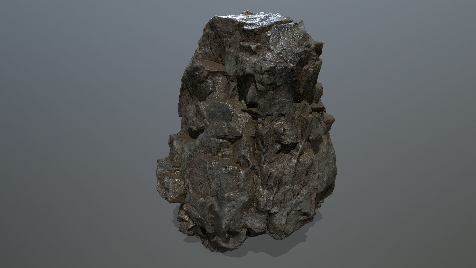cliff rock set Low-poly 3D model_33