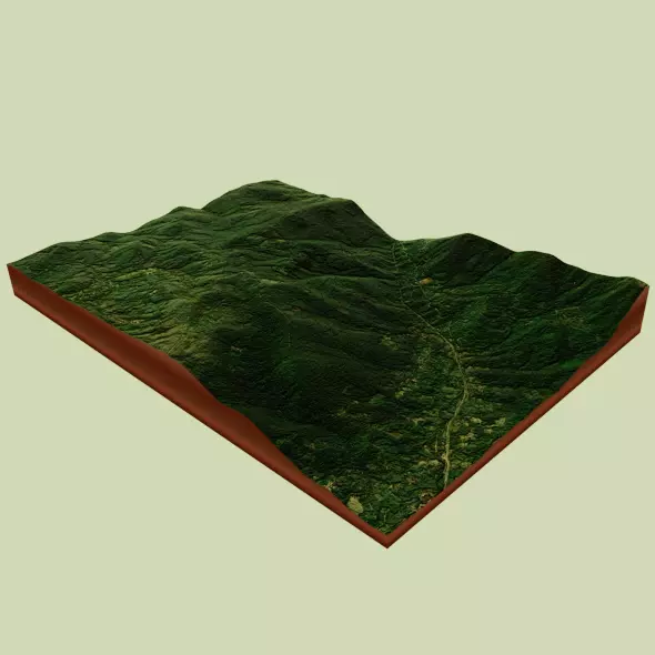 Map 3D model mountain - mountain 3D model