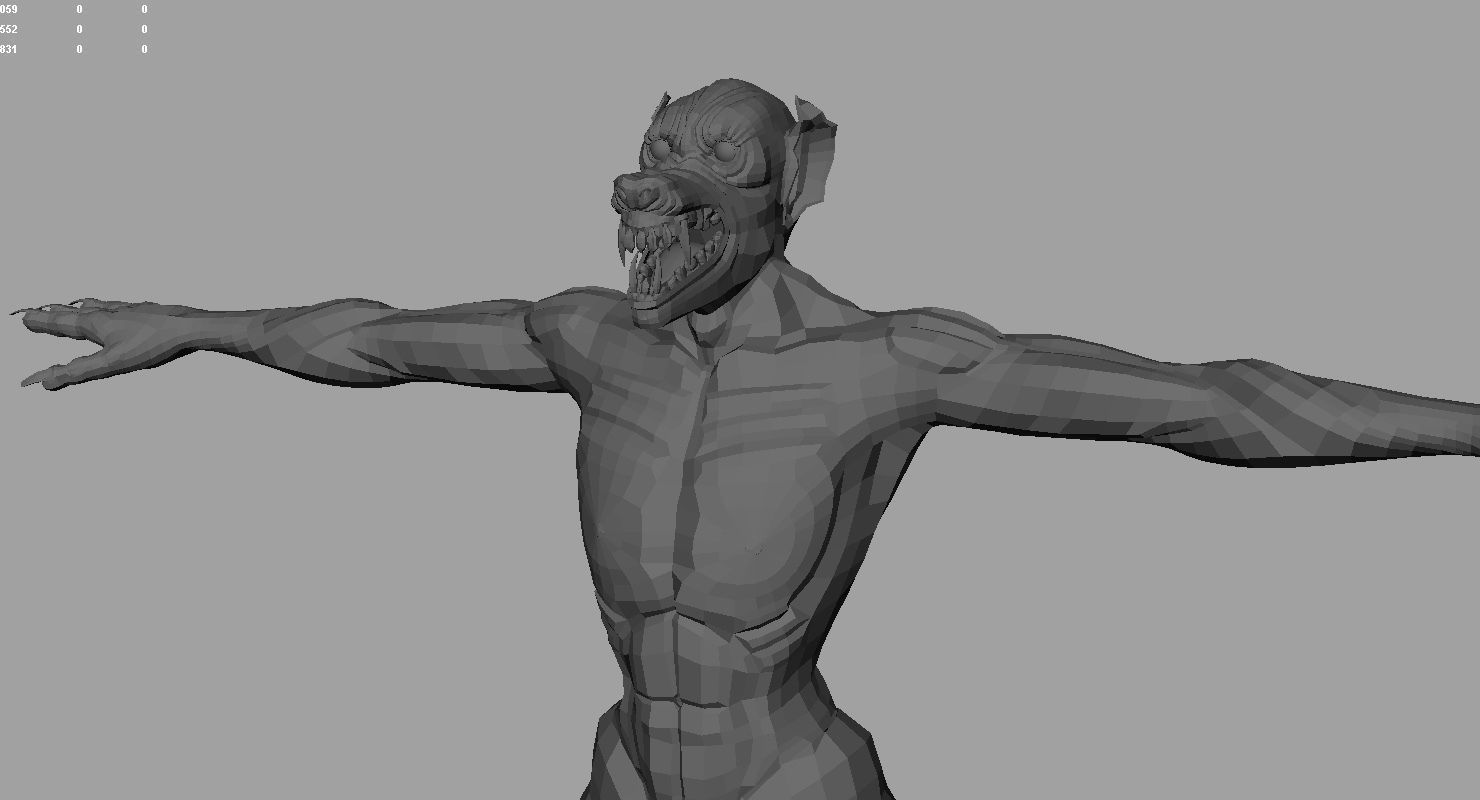 dog flying ghost 3d model 3D model_1