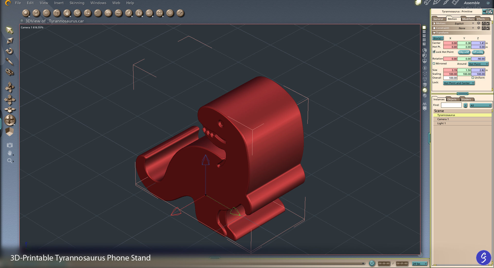 Dinosaur Phone Stands 3D print model_15