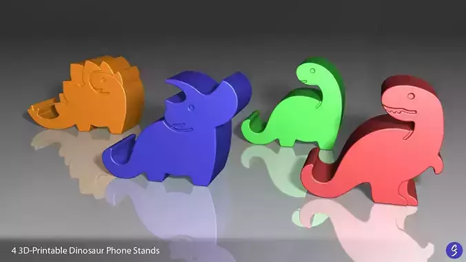 Dinosaur Phone Stands 3D print model