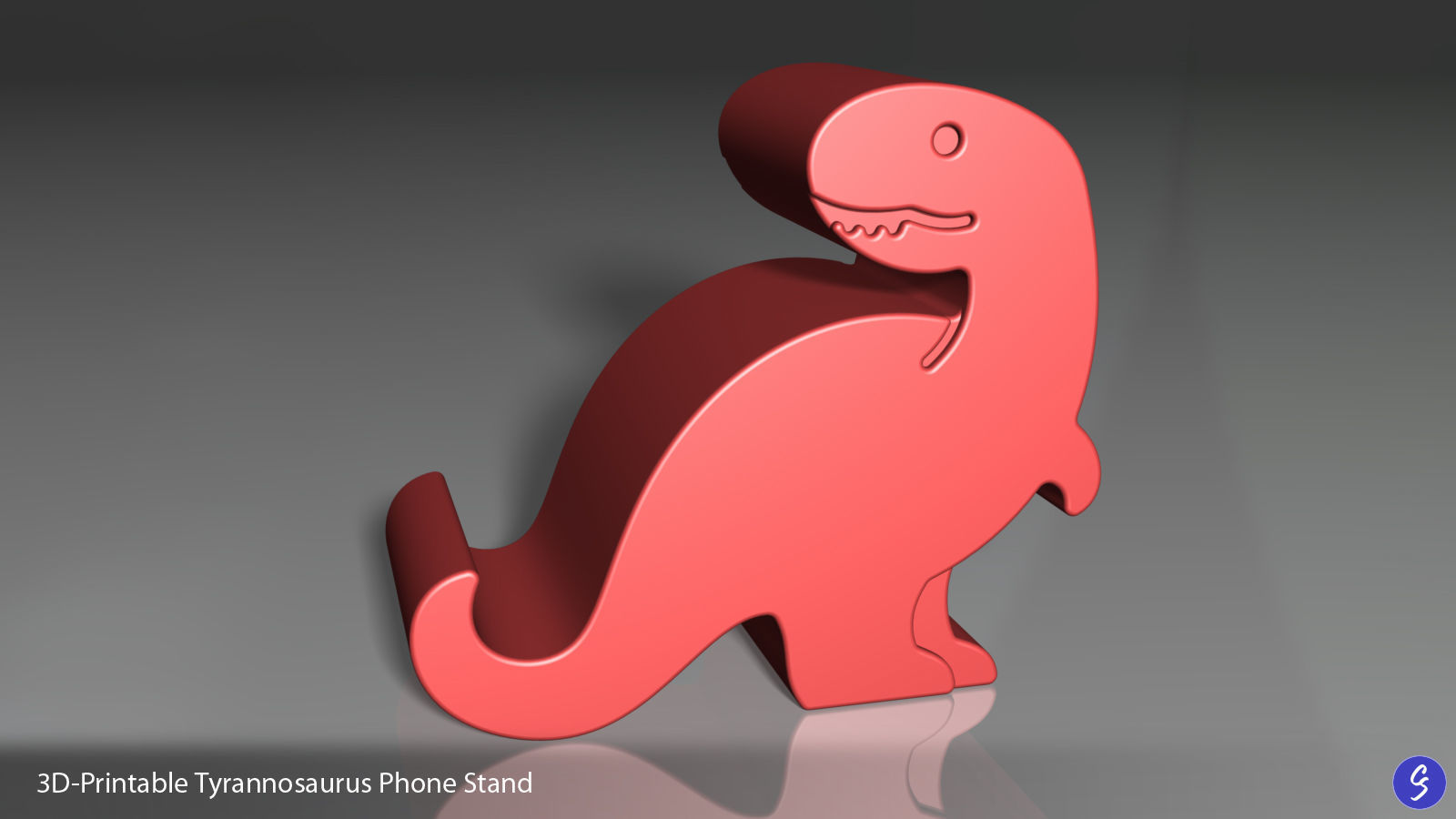 Dinosaur Phone Stands 3D print model_4