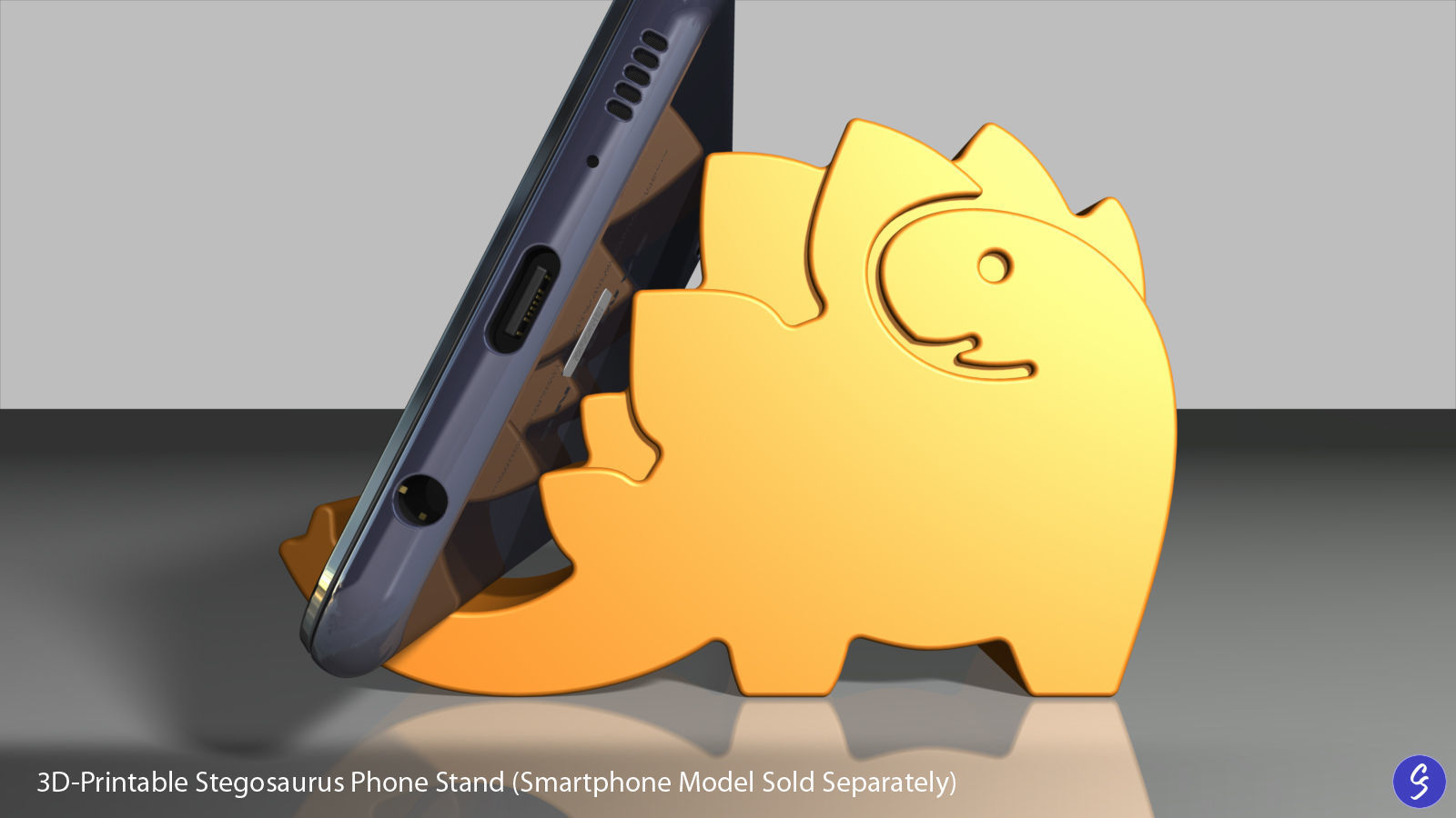 Dinosaur Phone Stands 3D print model_56