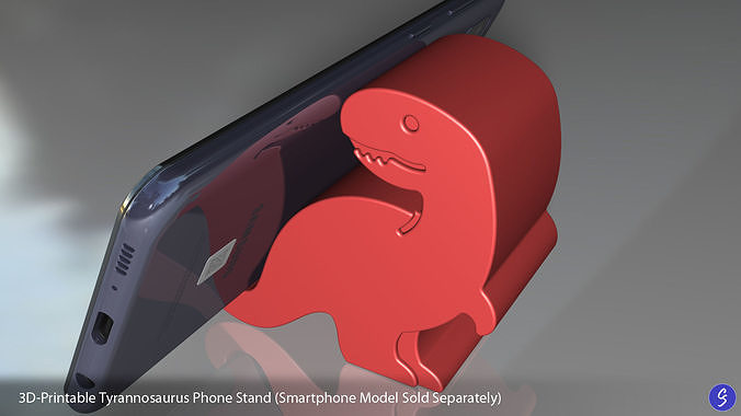 Dinosaur Phone Stands 3D print model 6