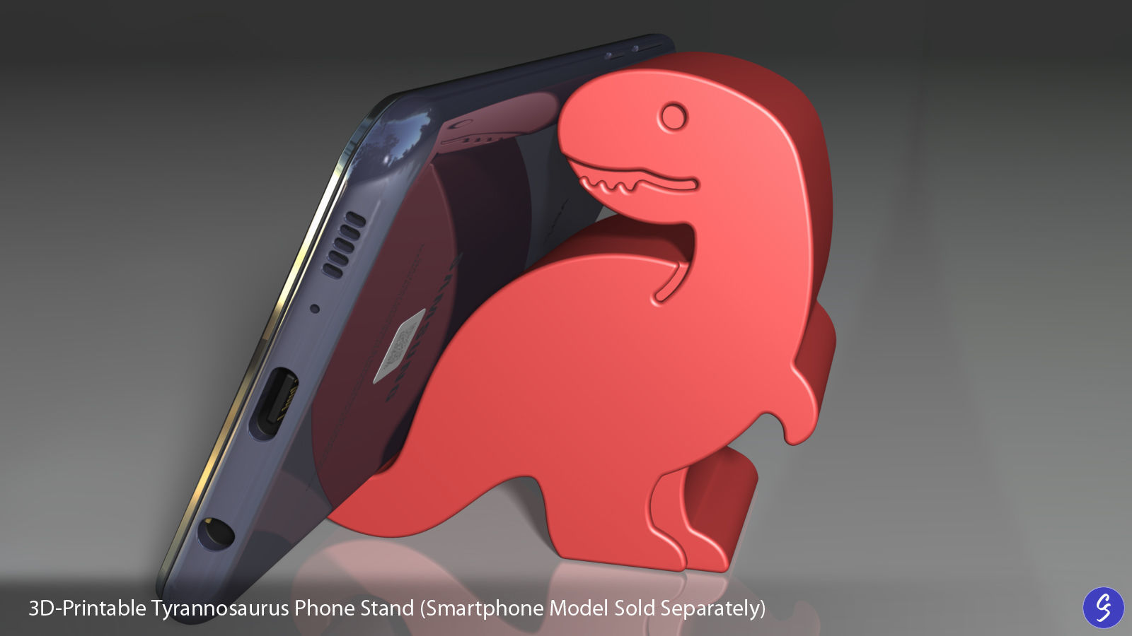 Dinosaur Phone Stands 3D print model_1