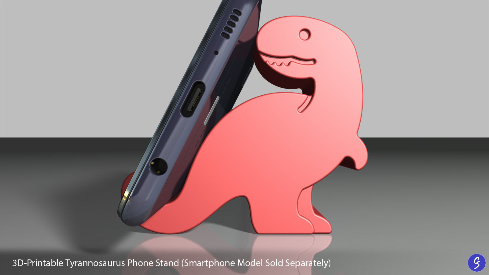 Dinosaur Phone Stands 3D print model_11