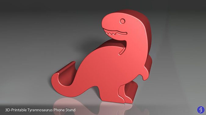 Dinosaur Phone Stands 3D print model 3
