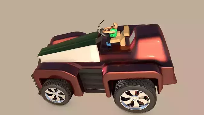 Car For Video Games  Eight Low-poly 3D model