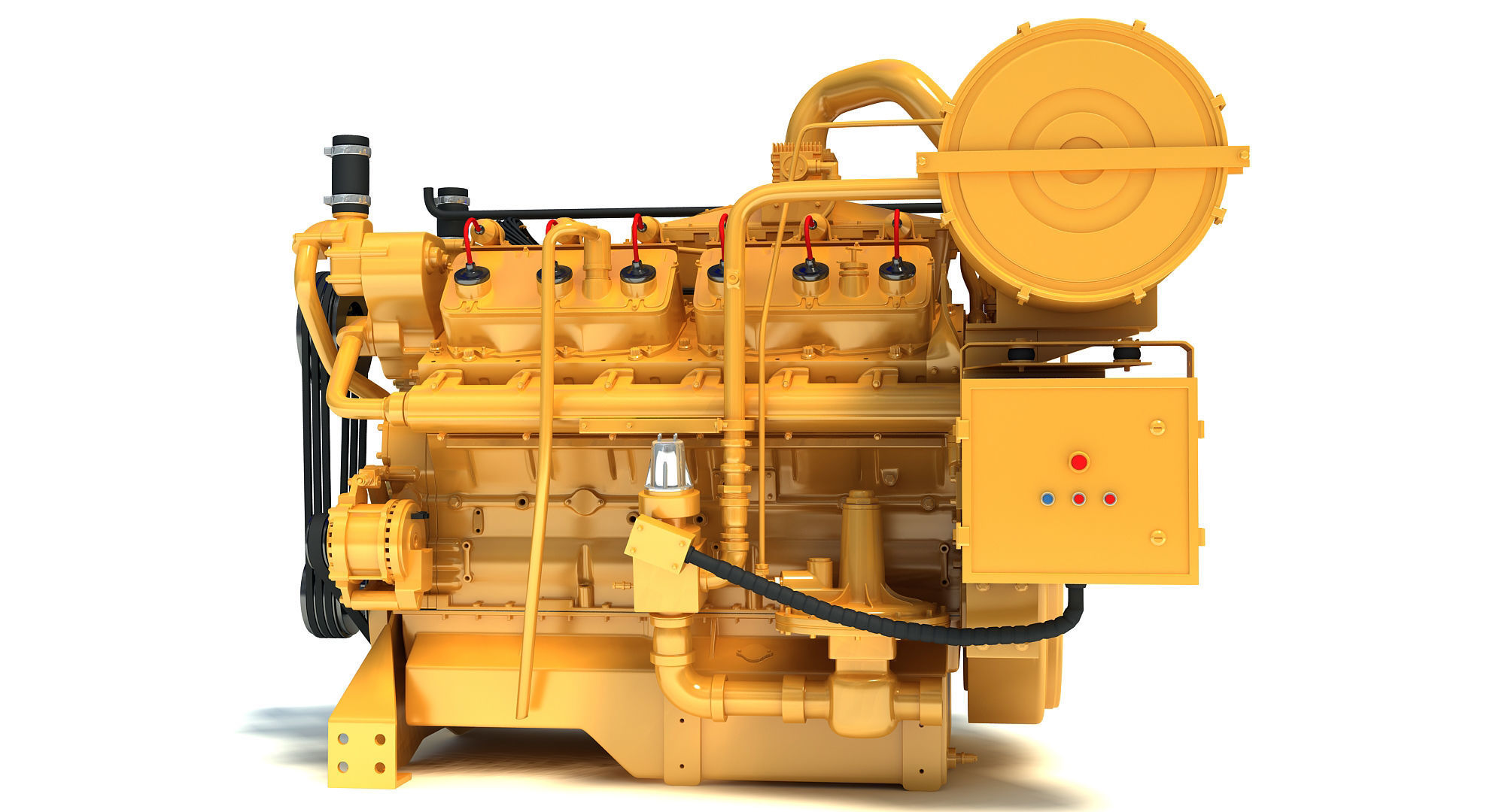 Generator  Industrial Engine 3D model_2