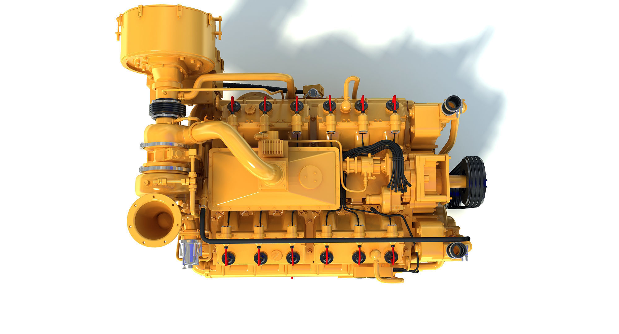Generator  Industrial Engine 3D model_11