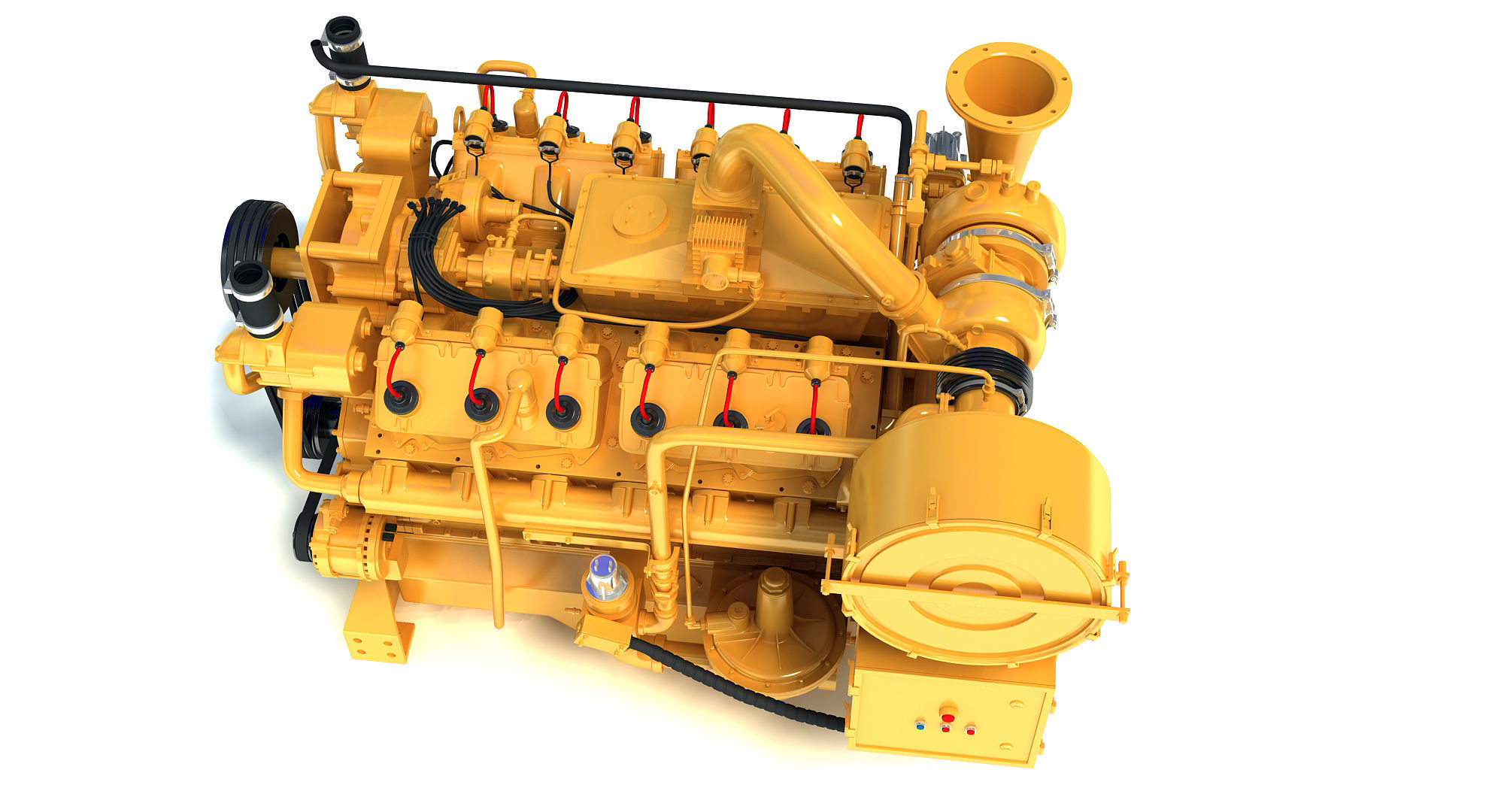 Generator  Industrial Engine 3D model_8