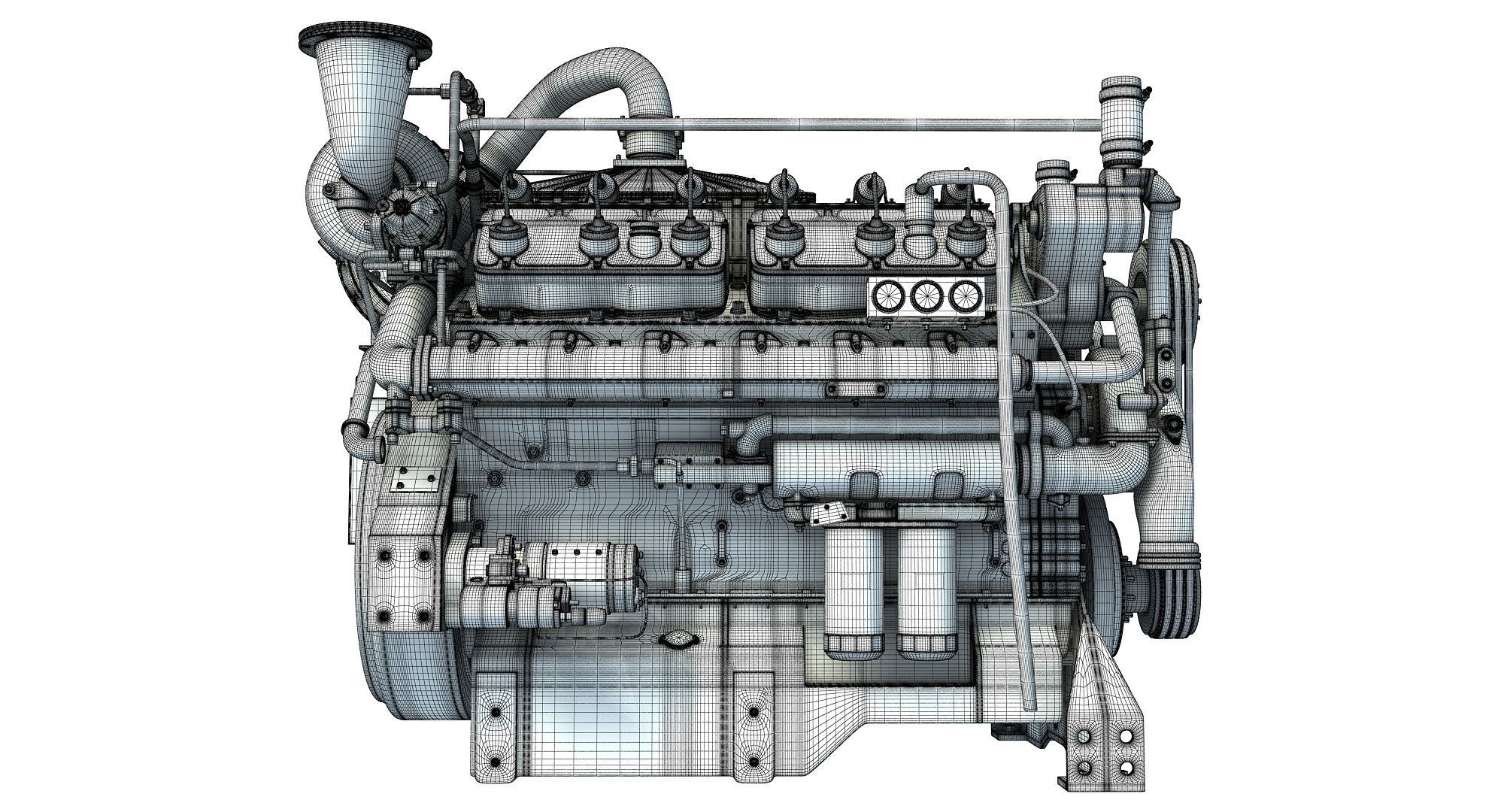 Generator  Industrial Engine 3D model_17