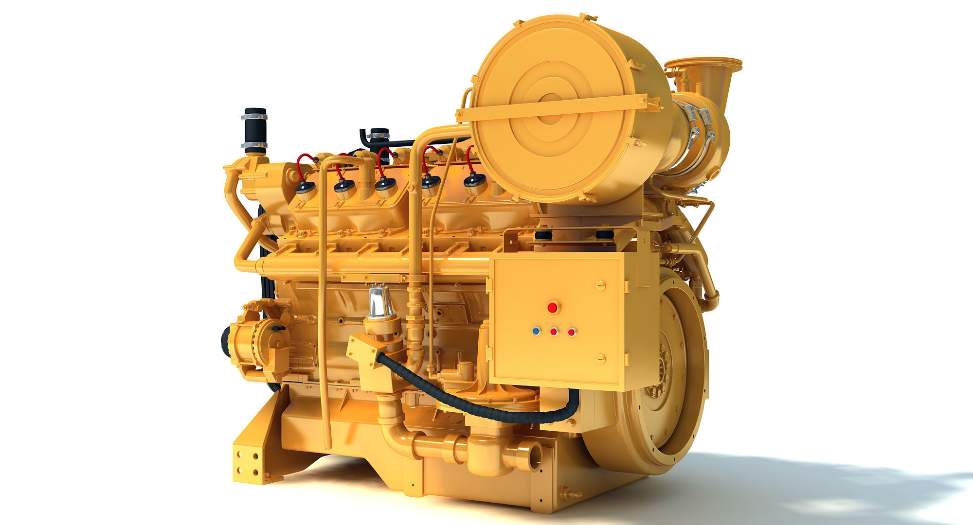 Generator  Industrial Engine 3D model_1