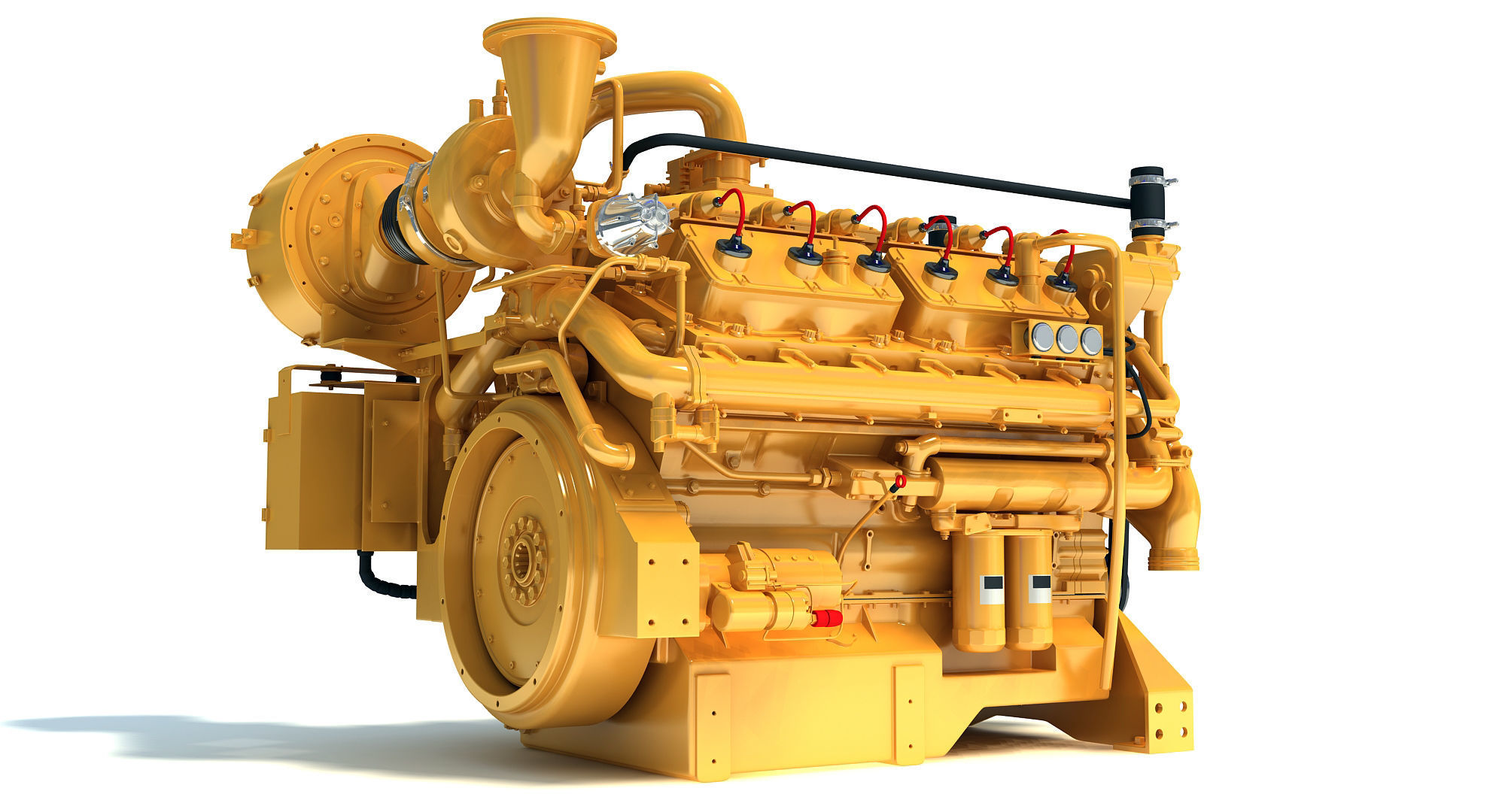 Generator  Industrial Engine 3D model_5