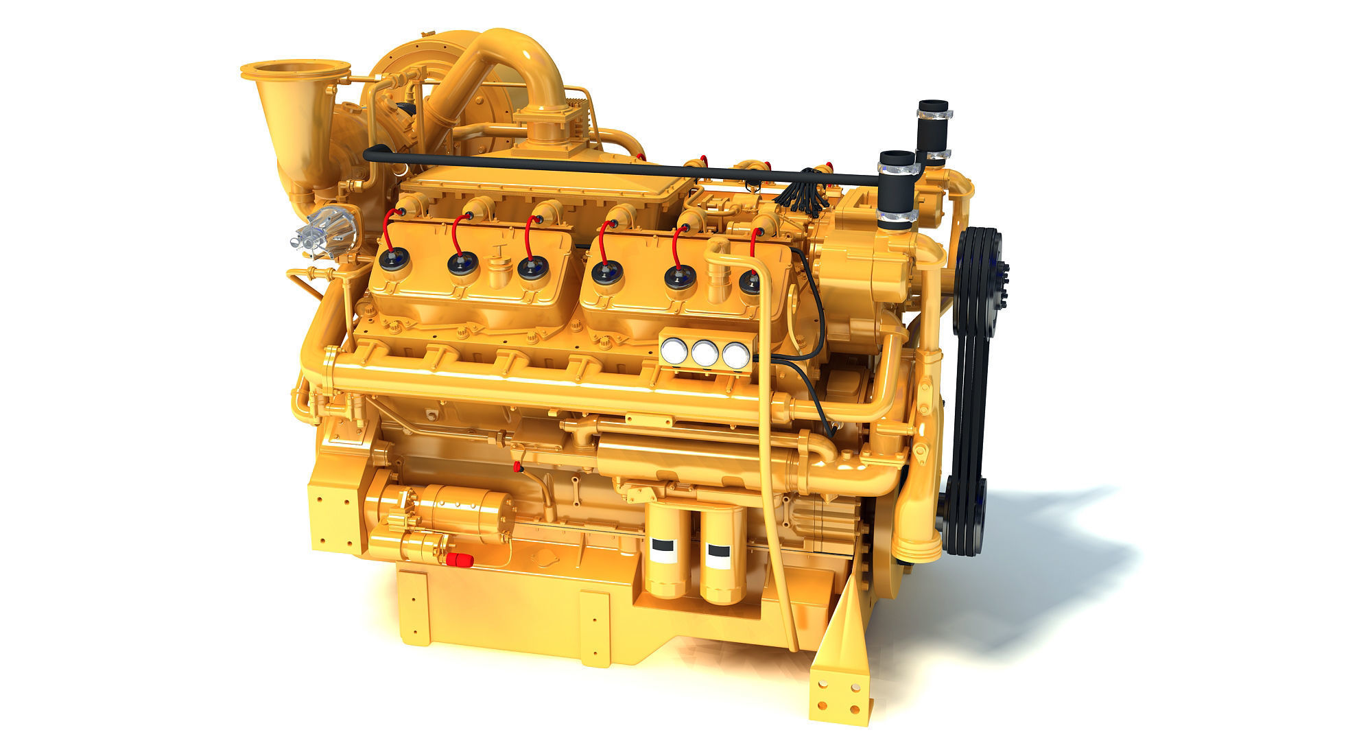 Generator  Industrial Engine 3D model_10