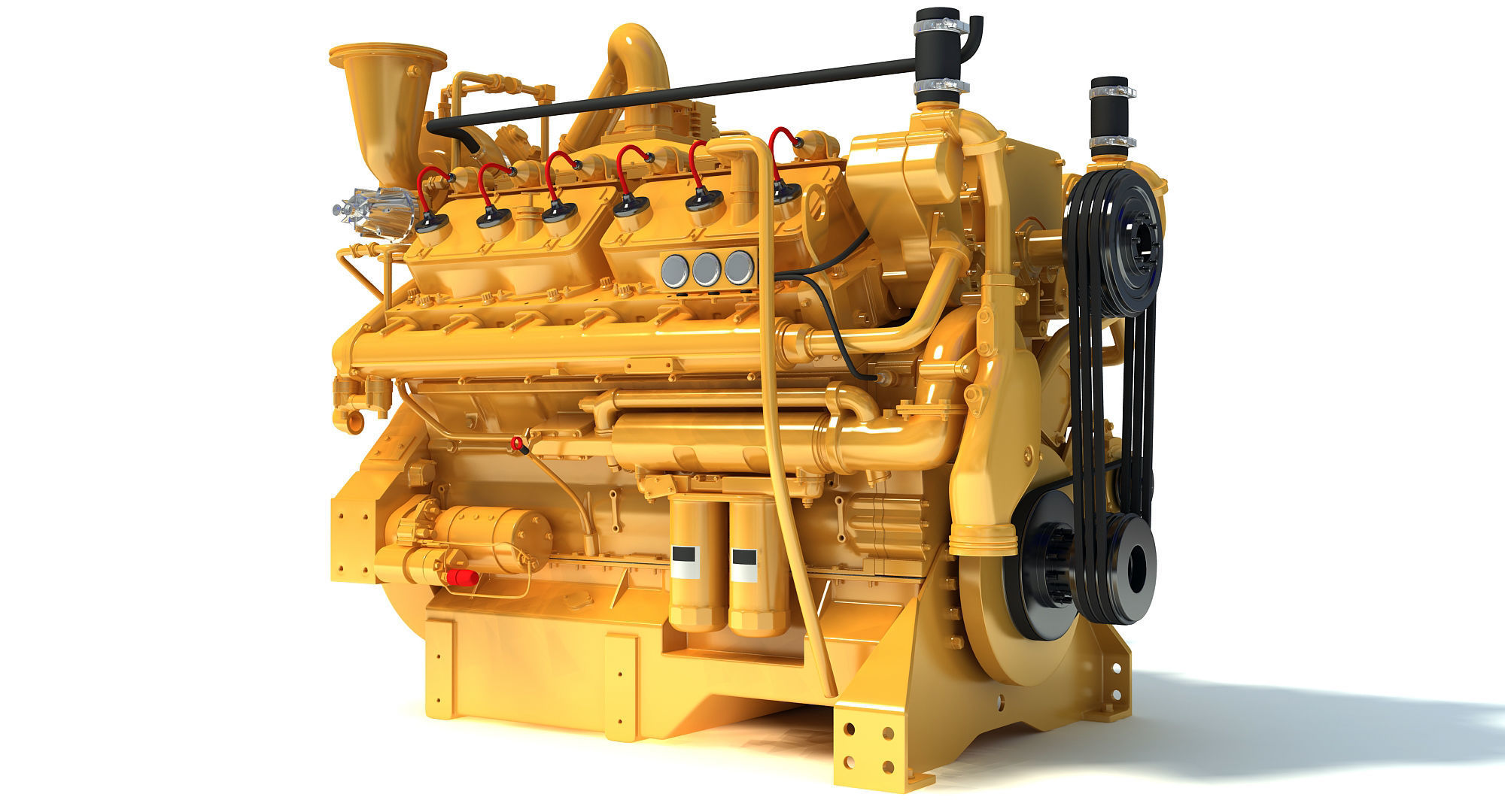 Generator  Industrial Engine 3D model_3