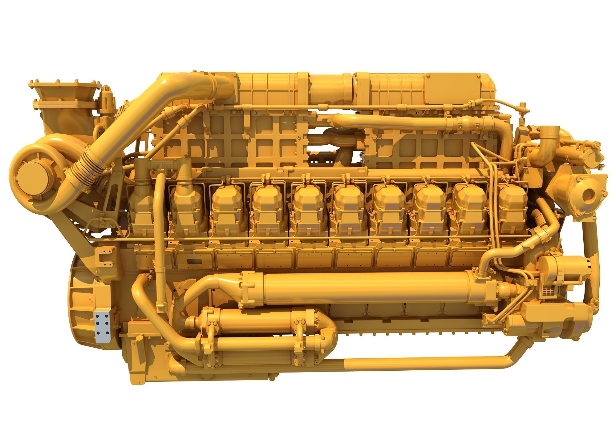 20 Cylinders Engine 3D model_6