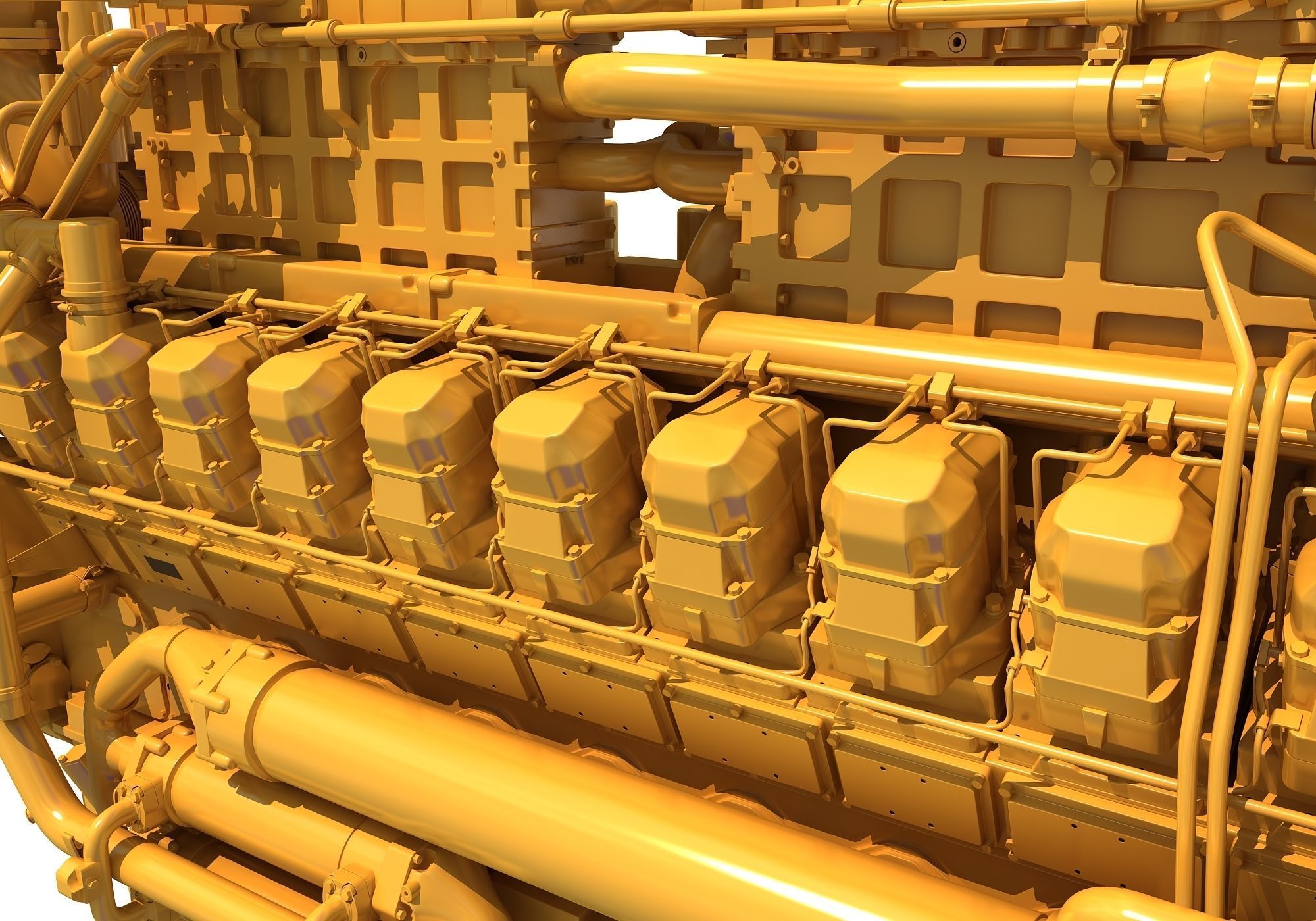 20 Cylinders Engine 3D model_11