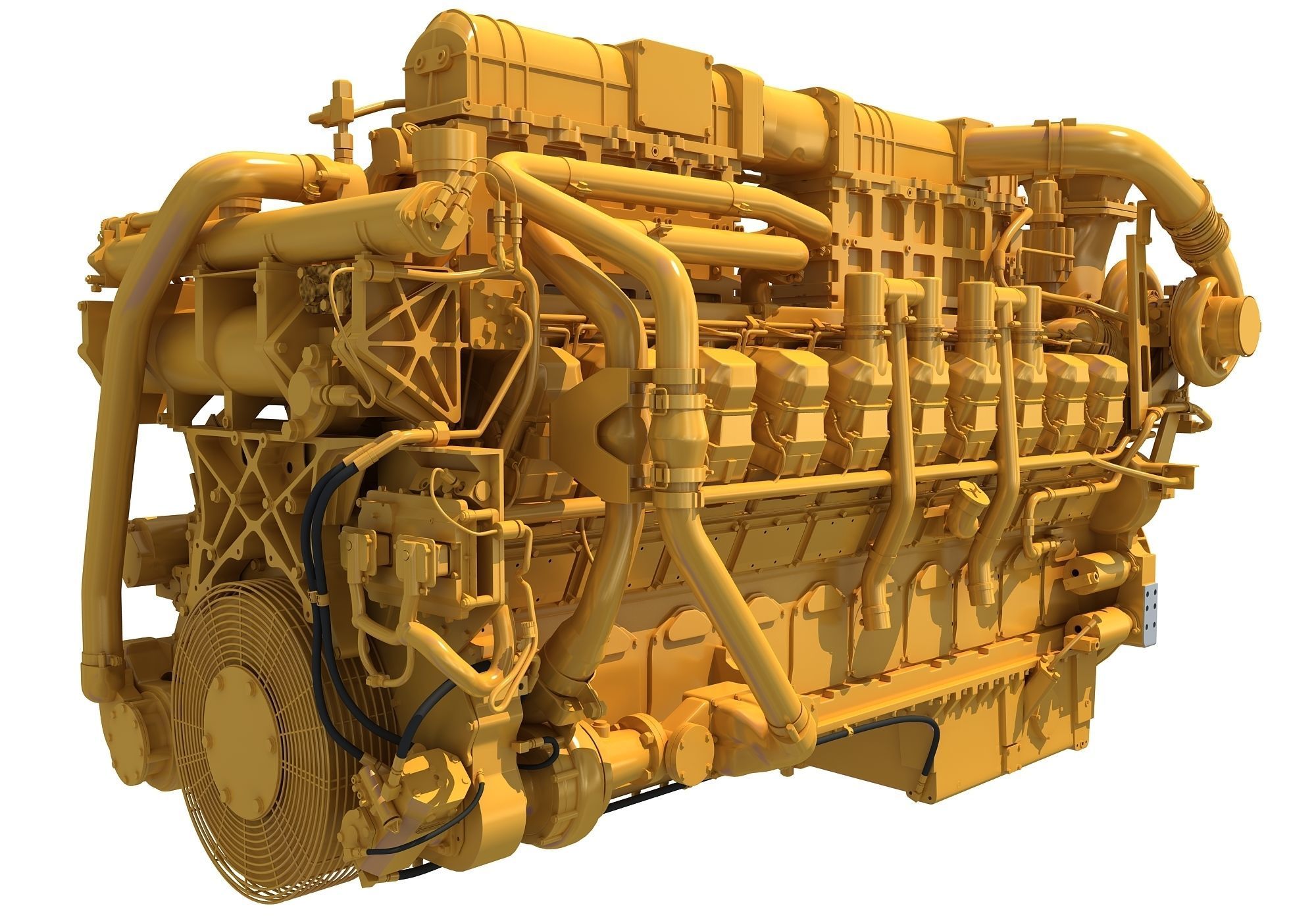 20 Cylinders Engine 3D model_1