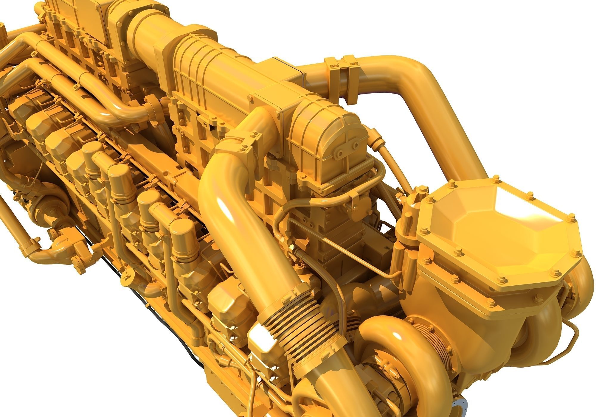 20 Cylinders Engine 3D model_14