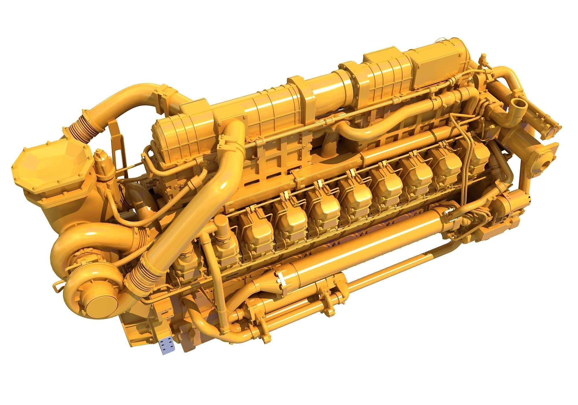 20 Cylinders Engine 3D model_4