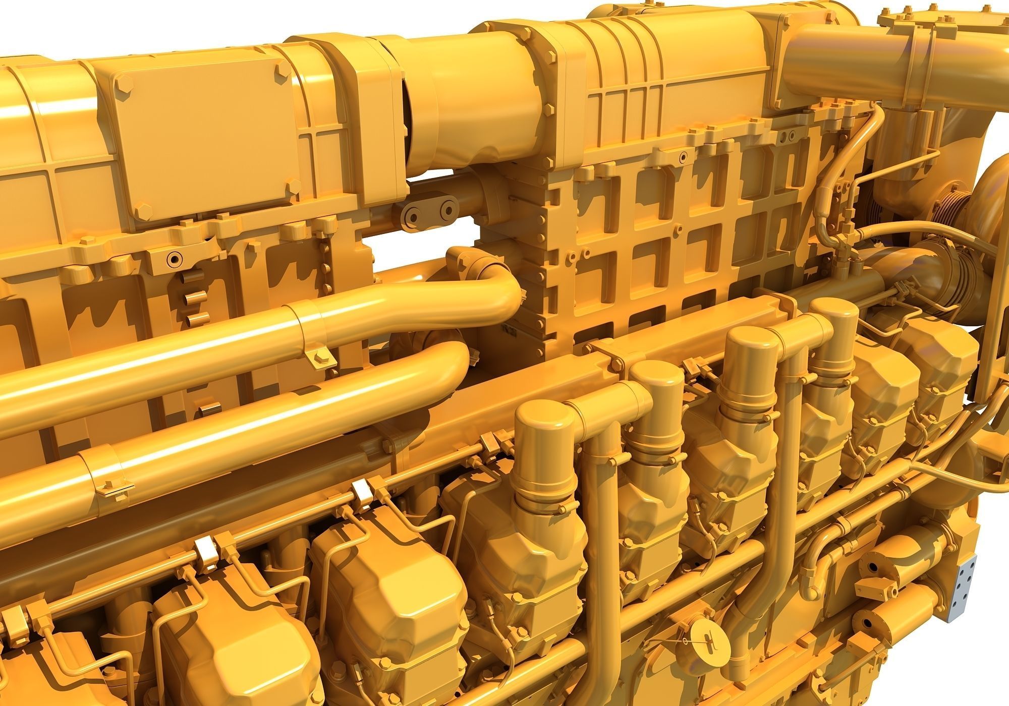 20 Cylinders Engine 3D model_12