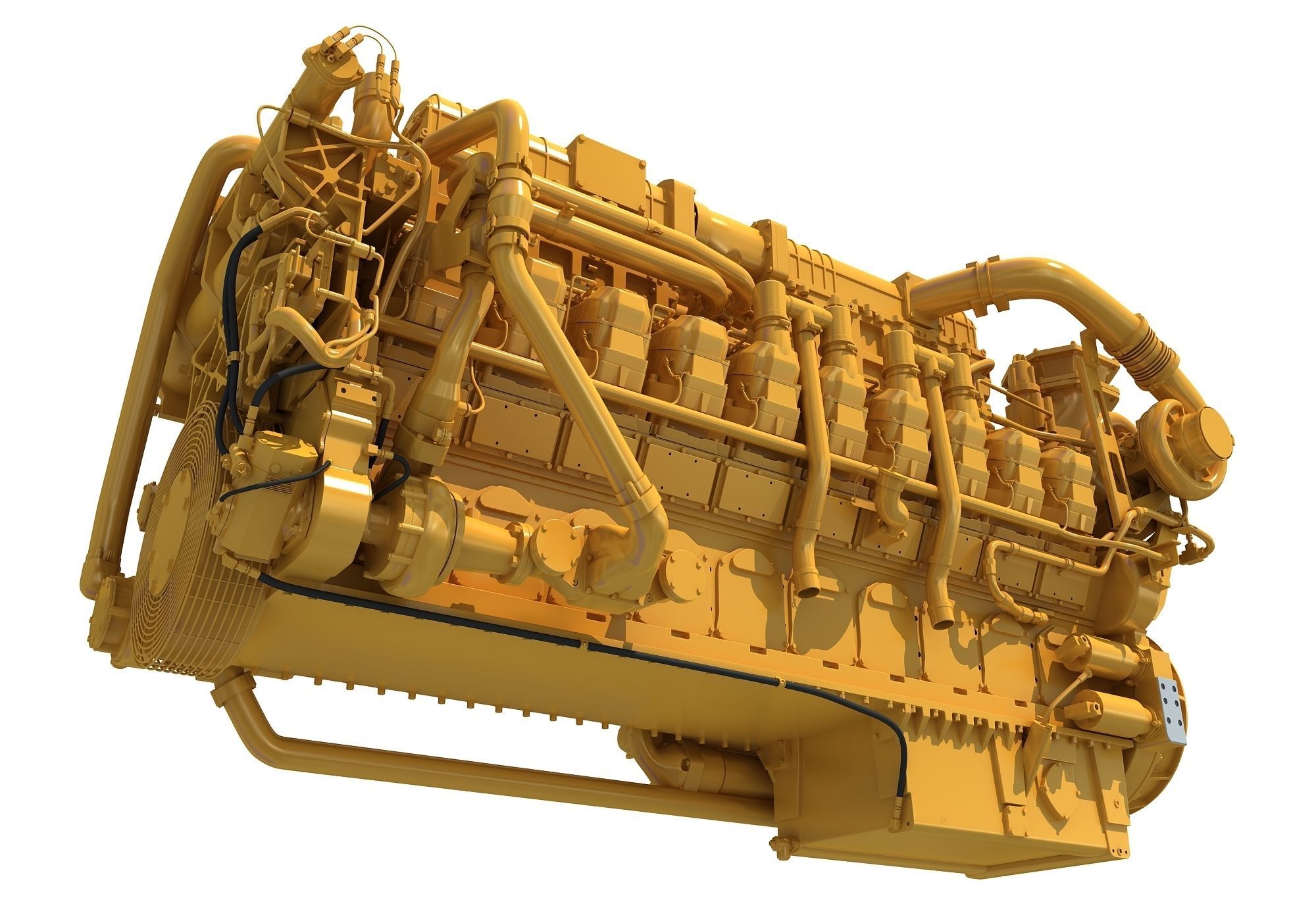 20 Cylinders Engine 3D model_9