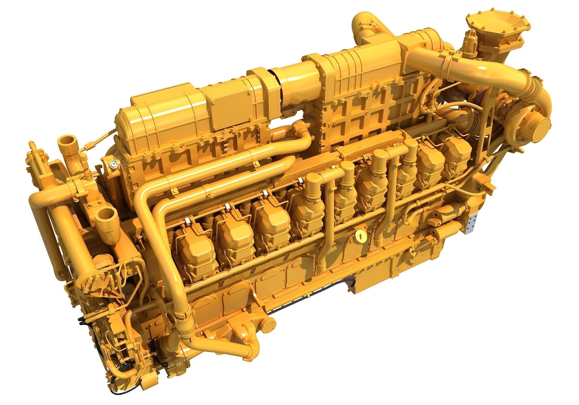 20 Cylinders Engine 3D model_8