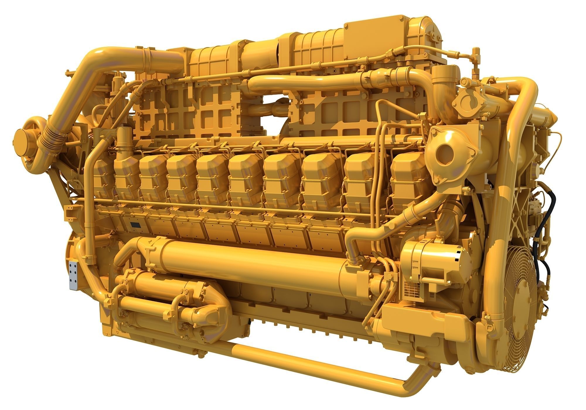 20 Cylinders Engine 3D model_7