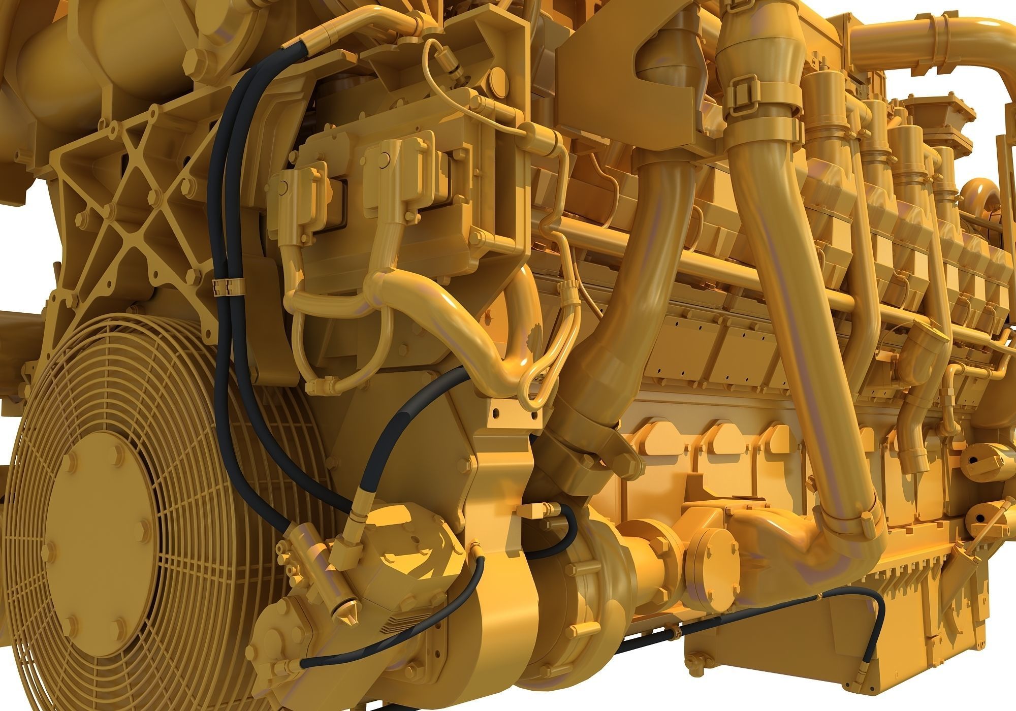 20 Cylinders Engine 3D model_13