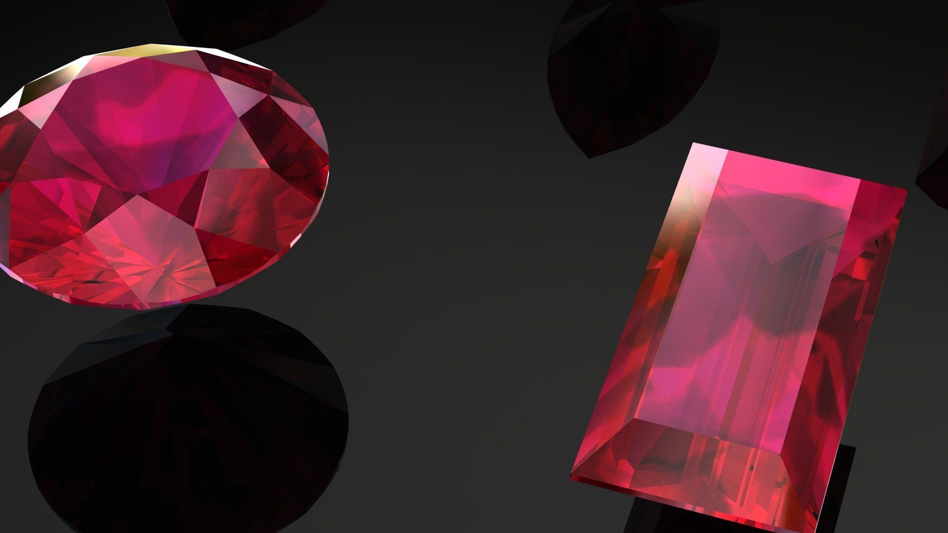 Ruby Gem Stones pack Low-poly 3D models Low-poly 3D model_3