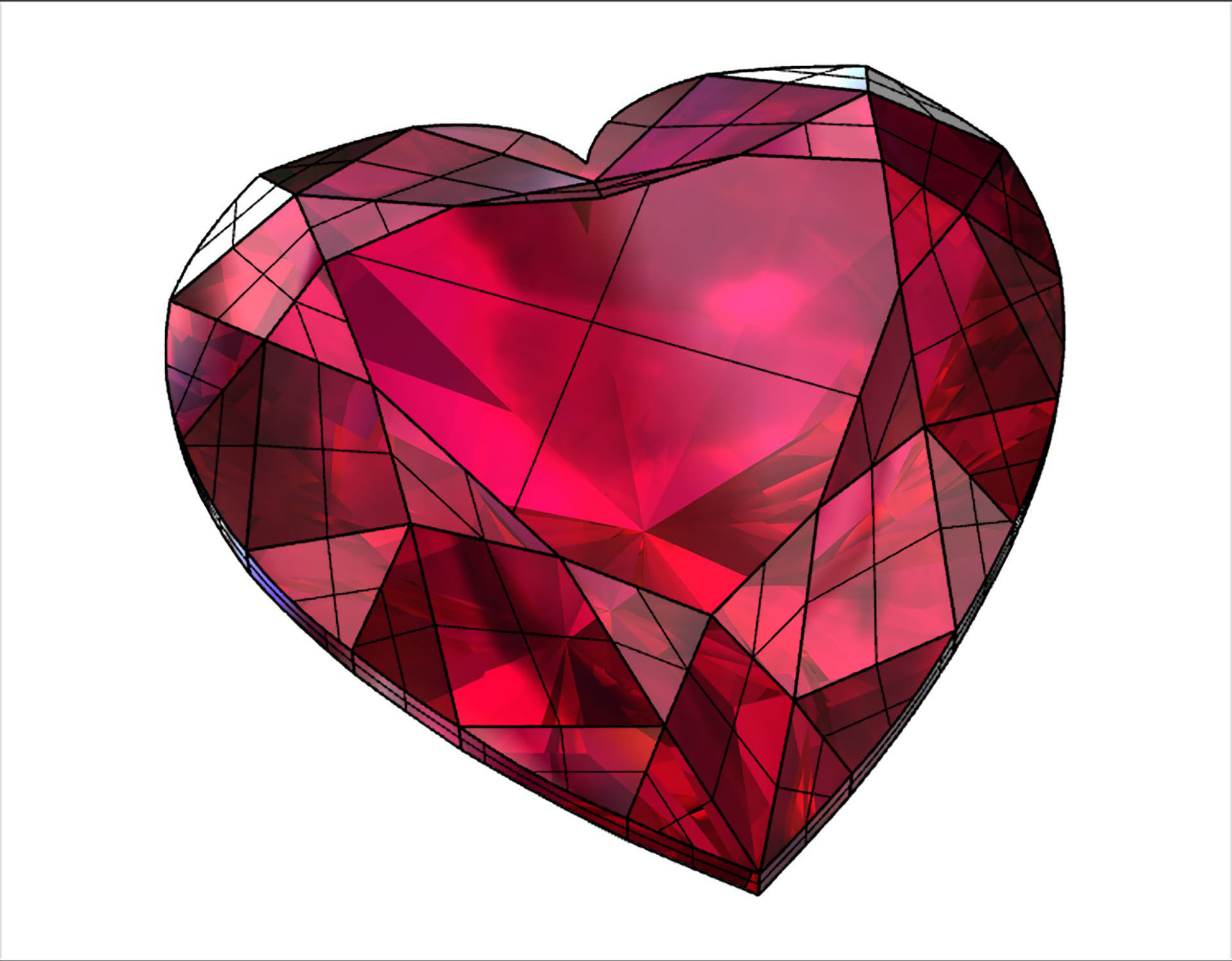 Ruby Gem Stones pack Low-poly 3D models Low-poly 3D model_8