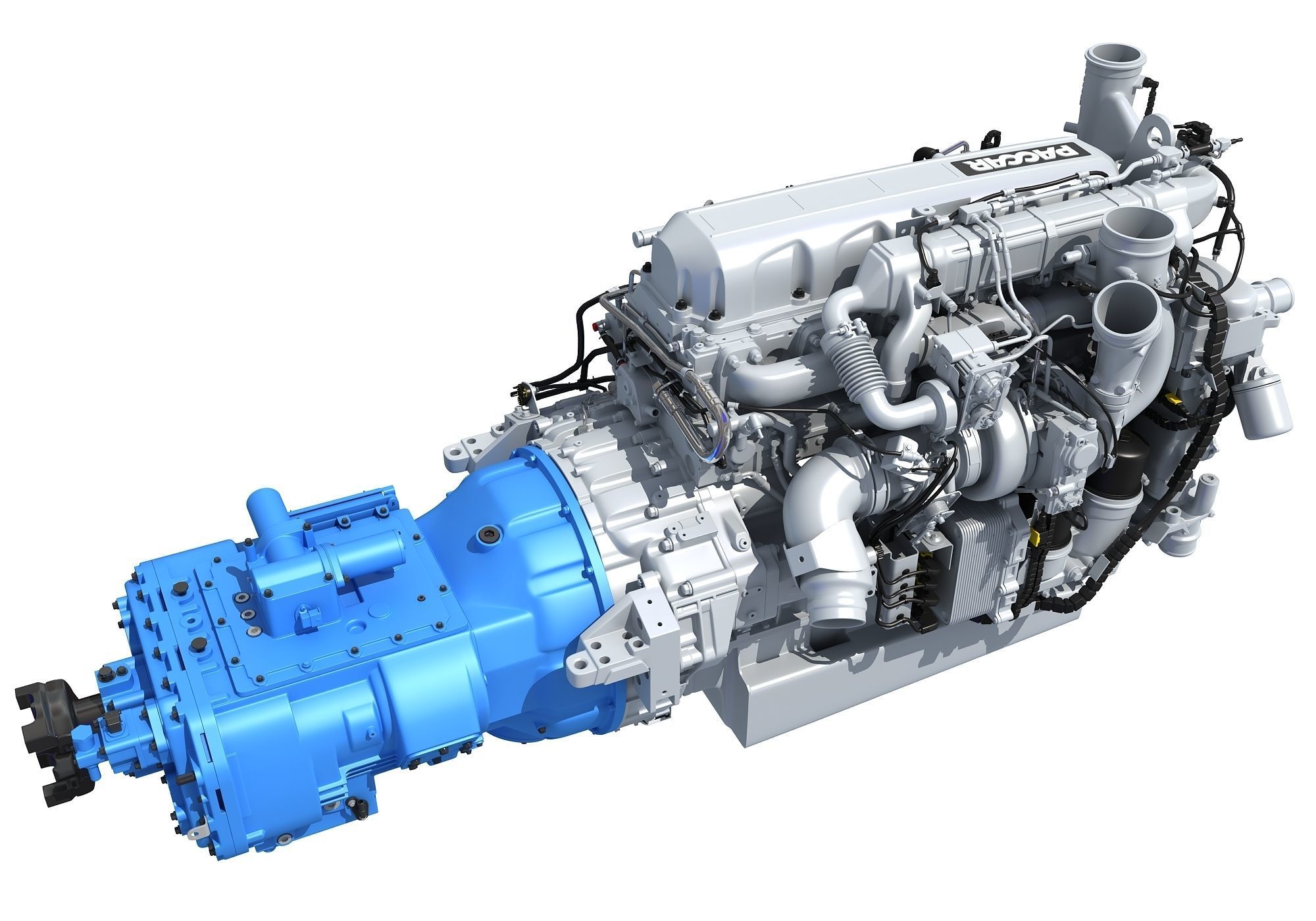 Powertrain Diesel Engine  3D model_5