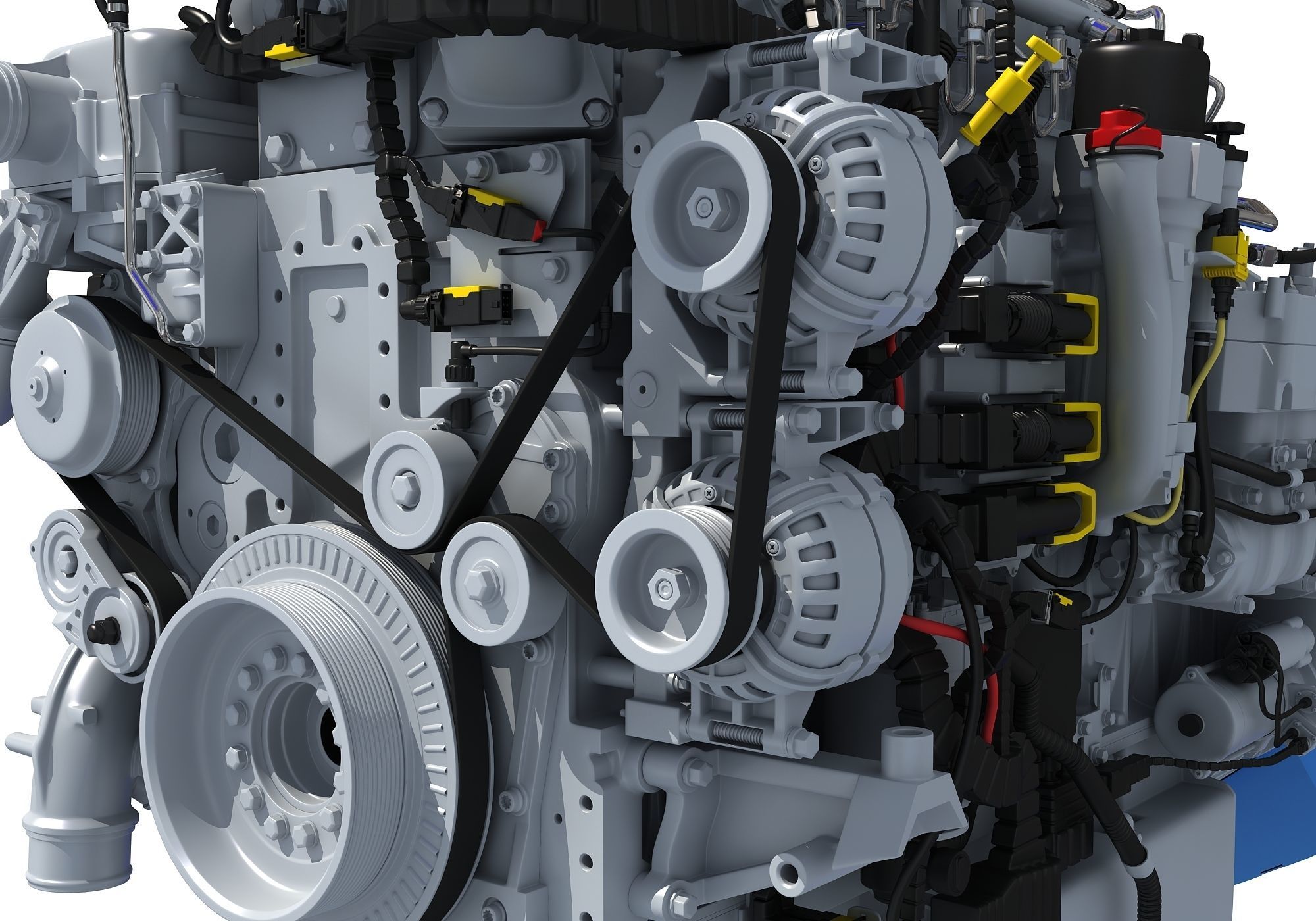 Powertrain Diesel Engine  3D model_13