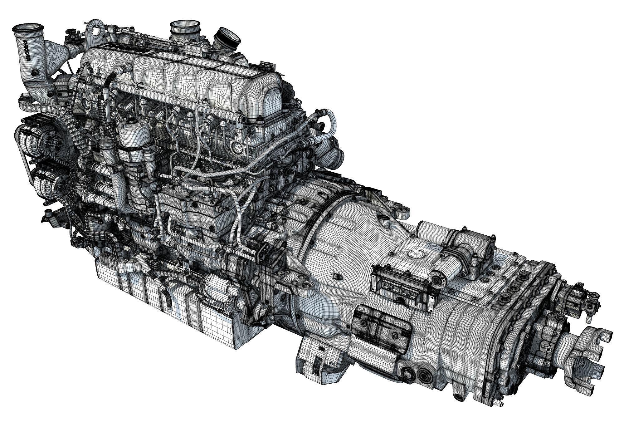 Powertrain Diesel Engine  3D model_20