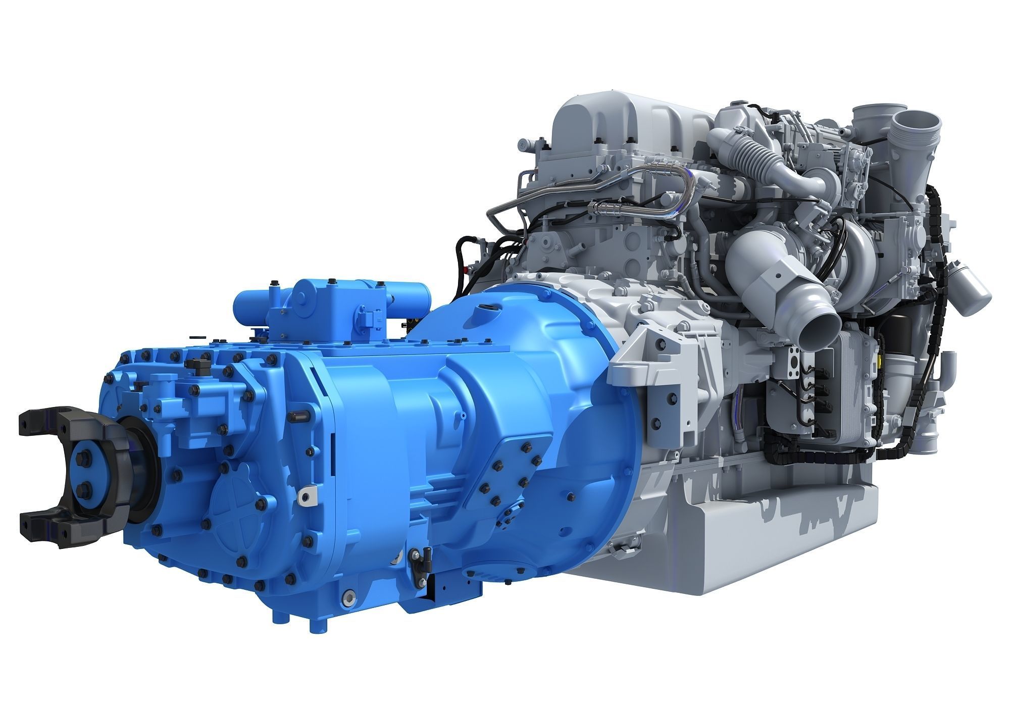 Powertrain Diesel Engine  3D model_4