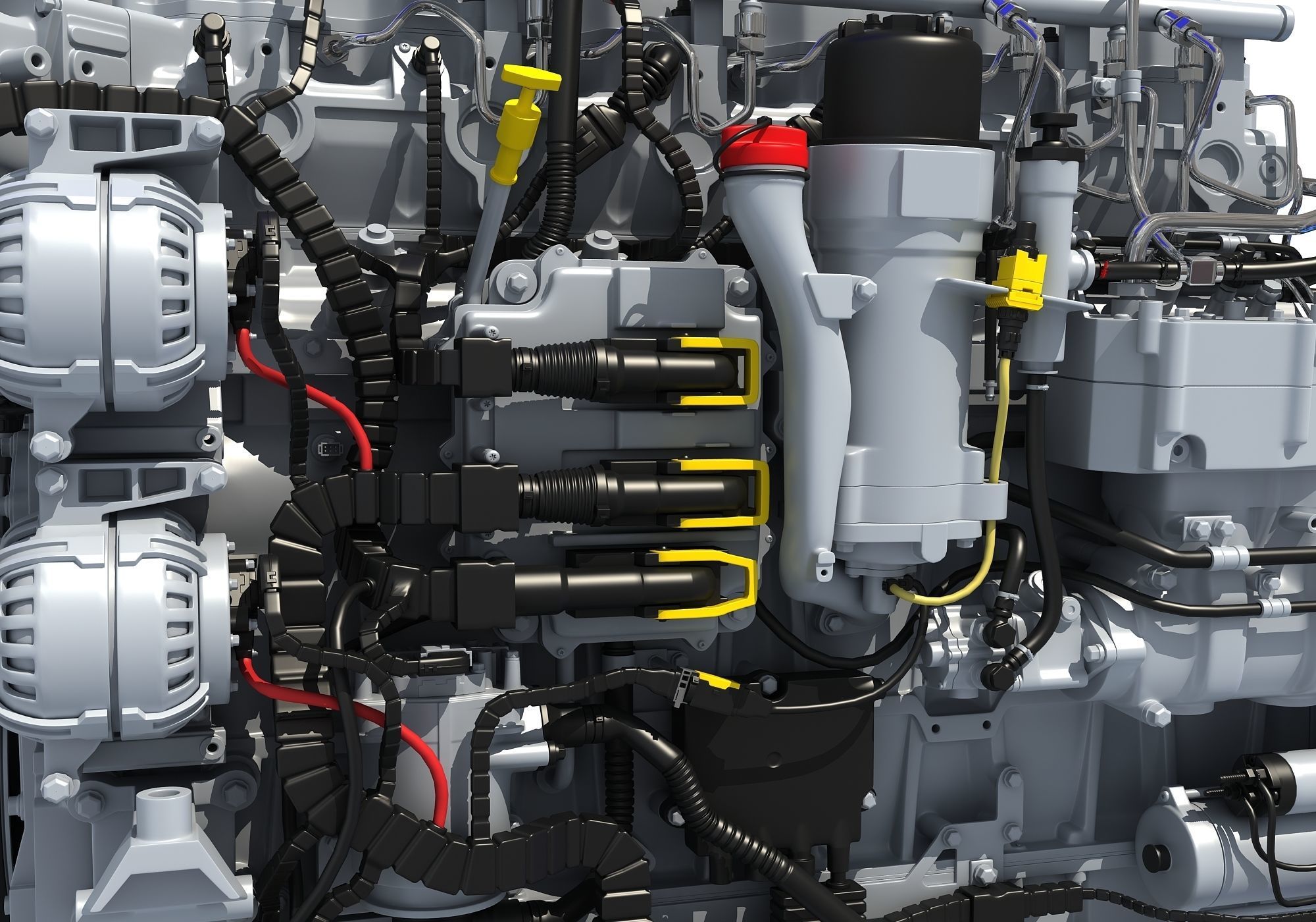 Powertrain Diesel Engine  3D model_14