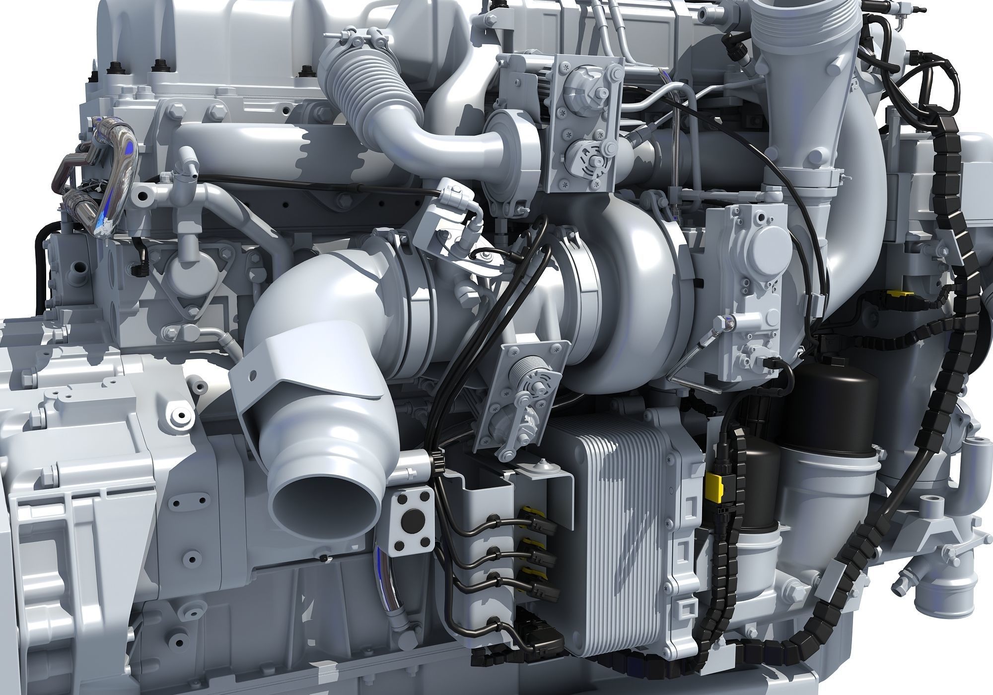 Powertrain Diesel Engine  3D model_16