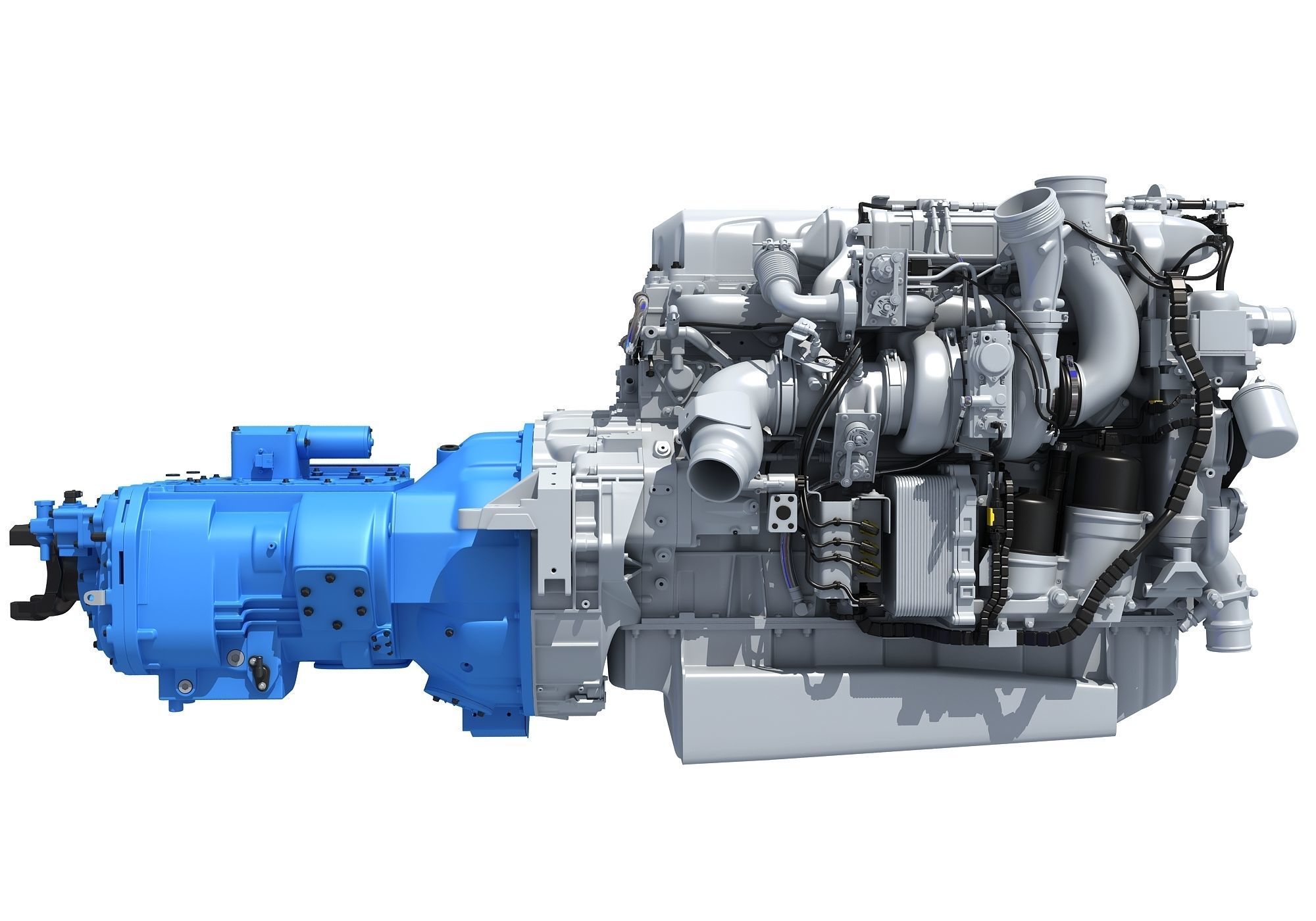 Powertrain Diesel Engine  3D model_6
