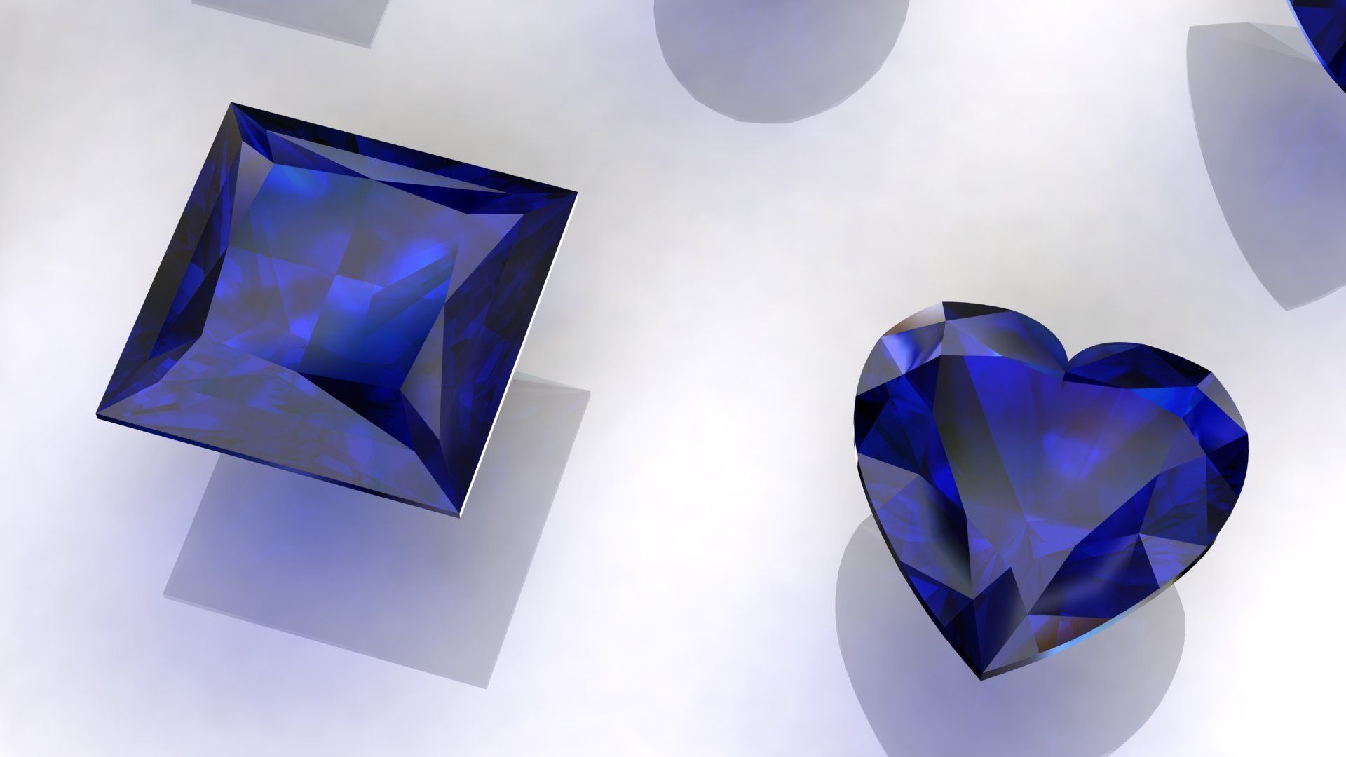 Sapphire Gem Stones pack Low-poly 3D models Low-poly 3D model_6