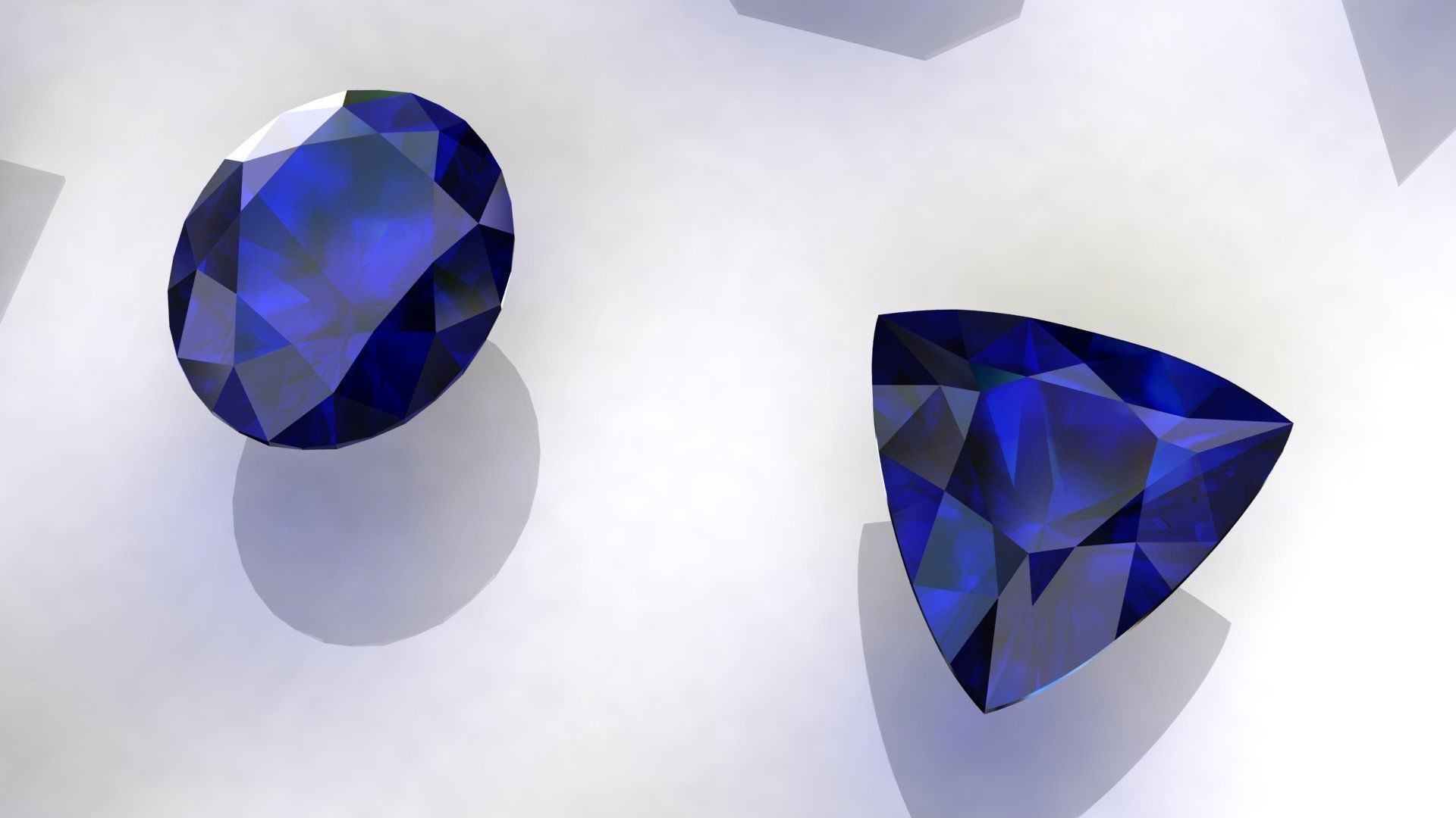 Sapphire Gem Stones pack Low-poly 3D models Low-poly 3D model_4