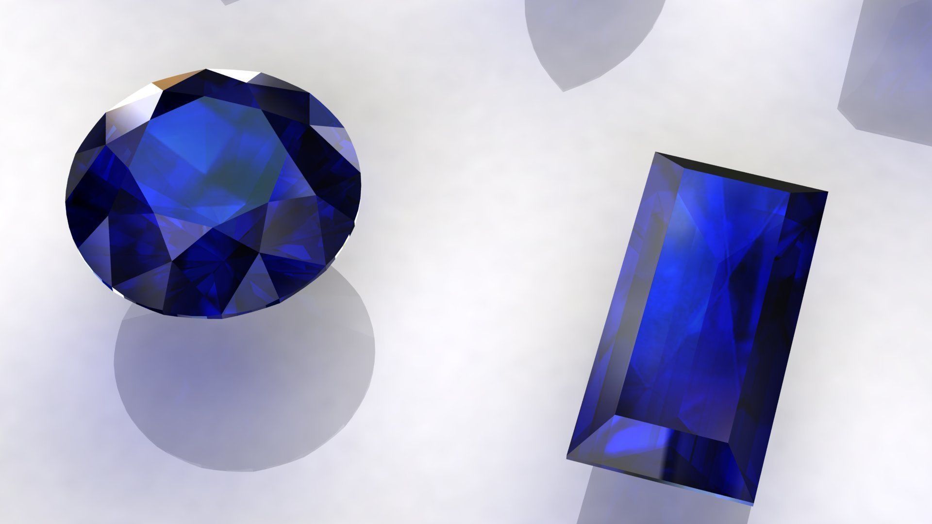 Sapphire Gem Stones pack Low-poly 3D models Low-poly 3D model_3