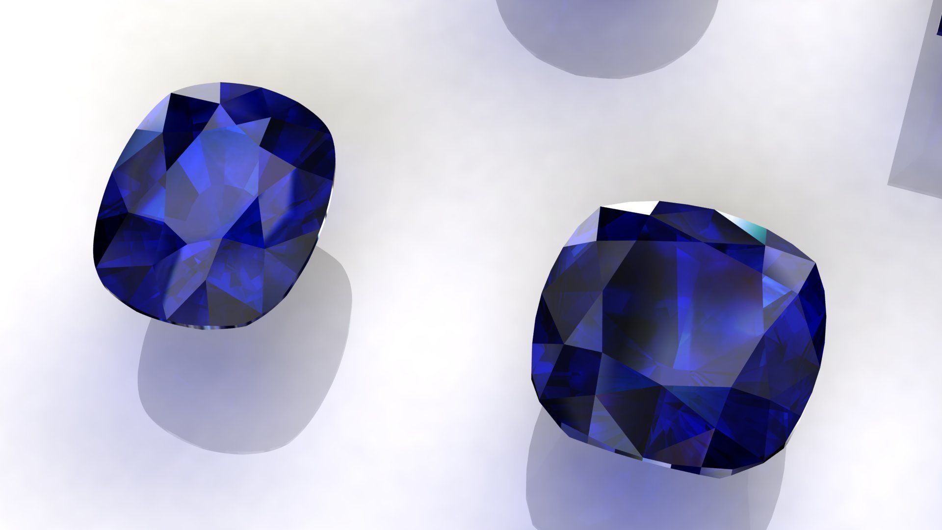 Sapphire Gem Stones pack Low-poly 3D models Low-poly 3D model_5