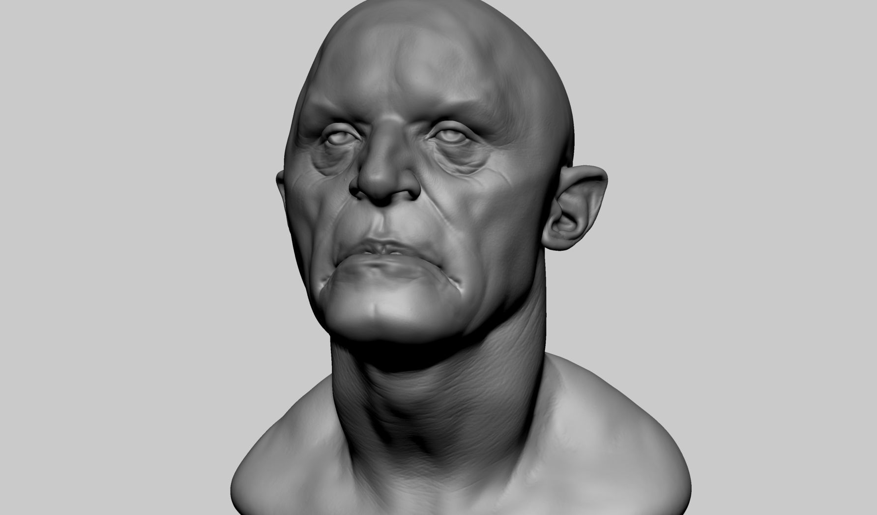 Fantasy Creature Head v5 3D model_5