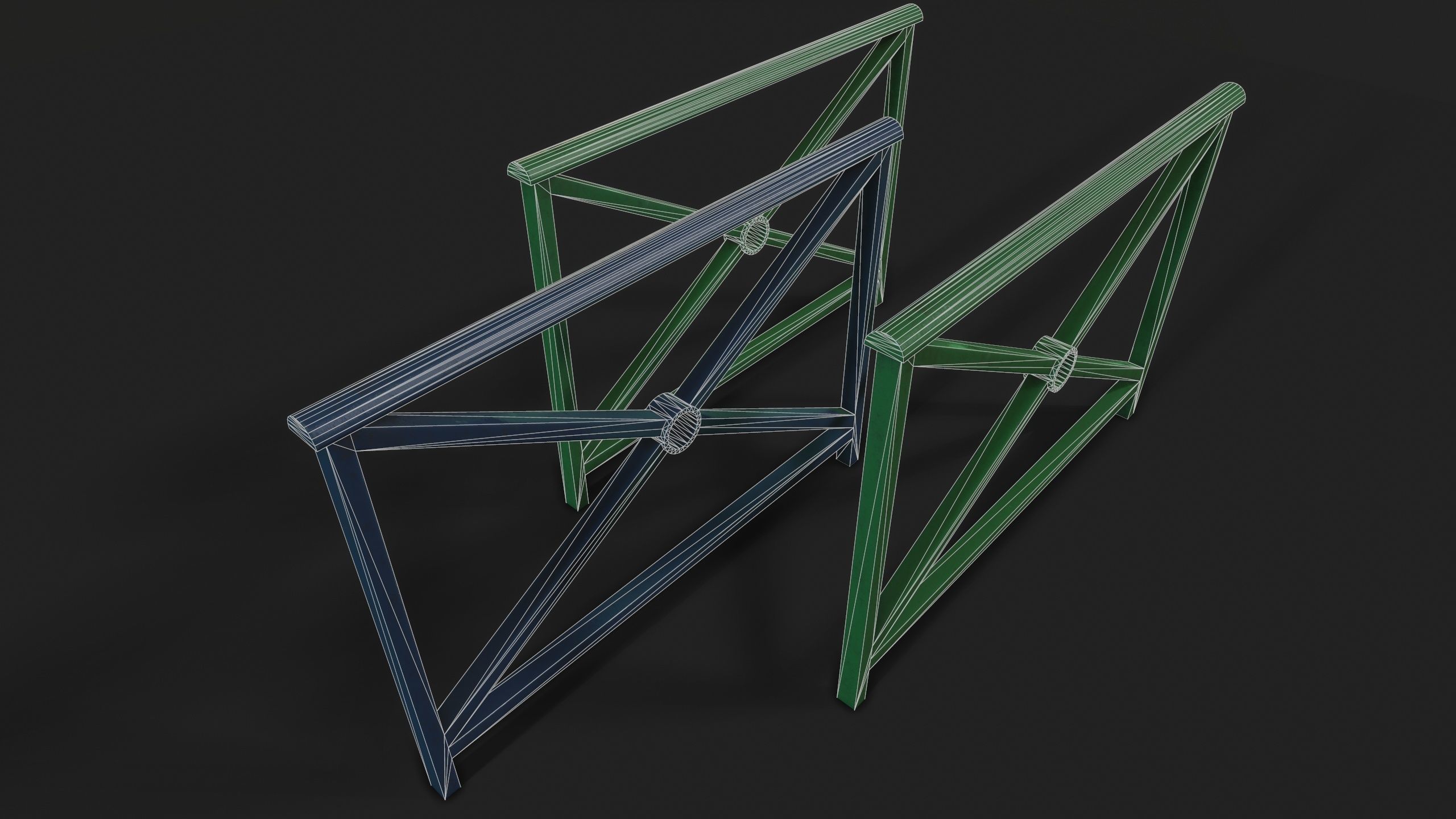 STREET BARRIER METAL - Game Ready-VR Low-poly 3D model_5