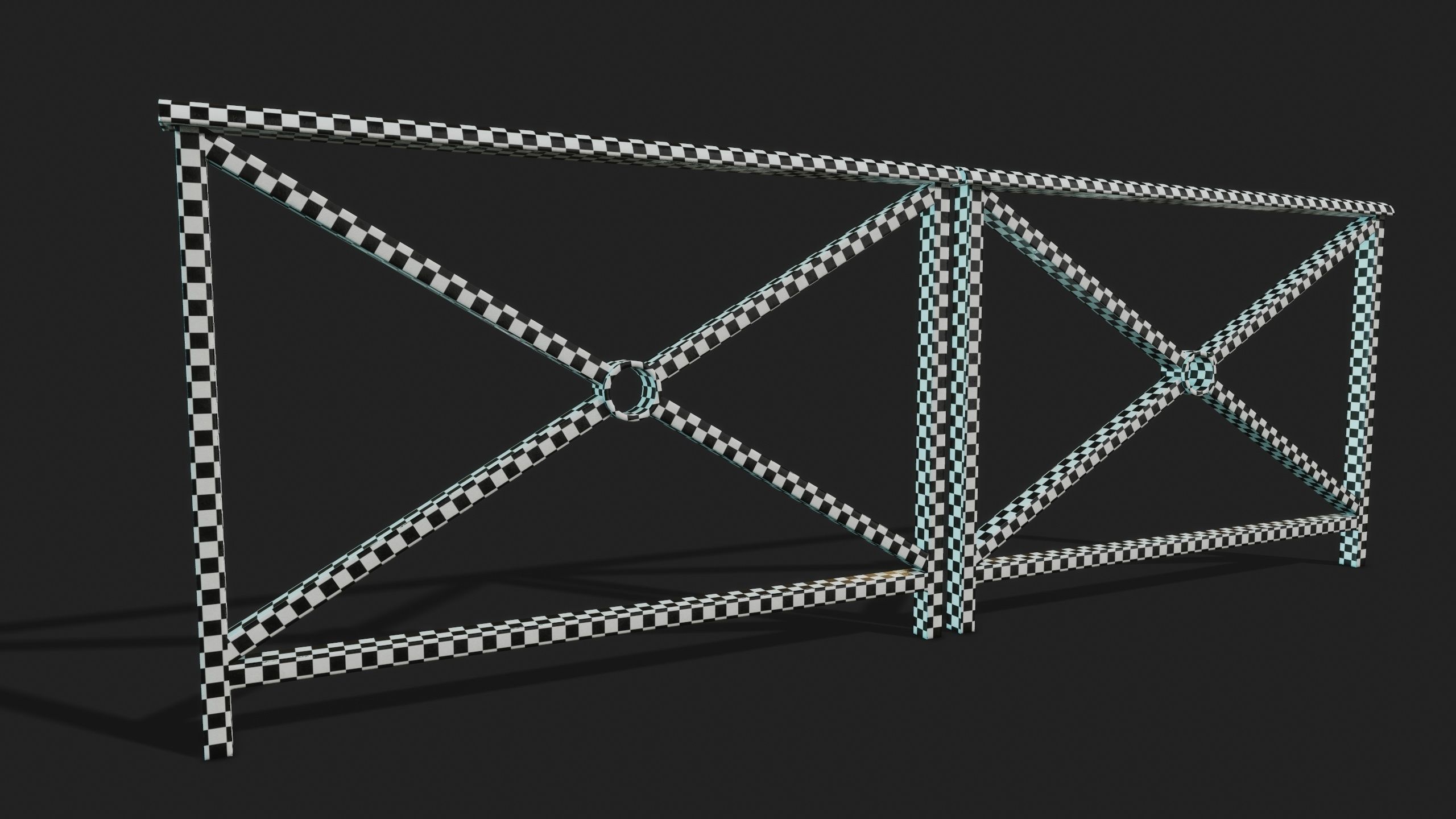 STREET BARRIER METAL - Game Ready-VR Low-poly 3D model_13